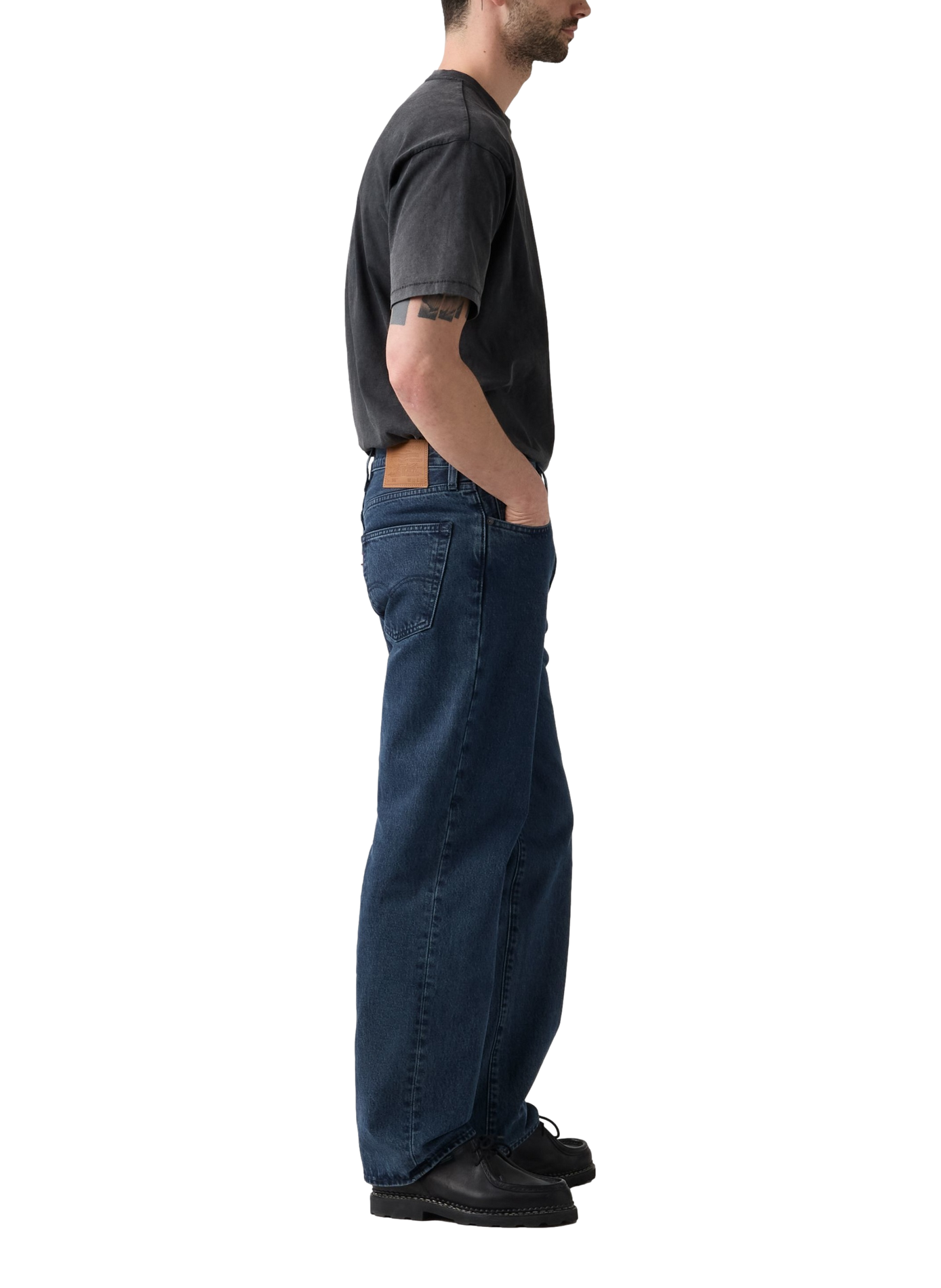 Gerade geschnittene weite Baumwoll-Jeans LEVI'S Blau