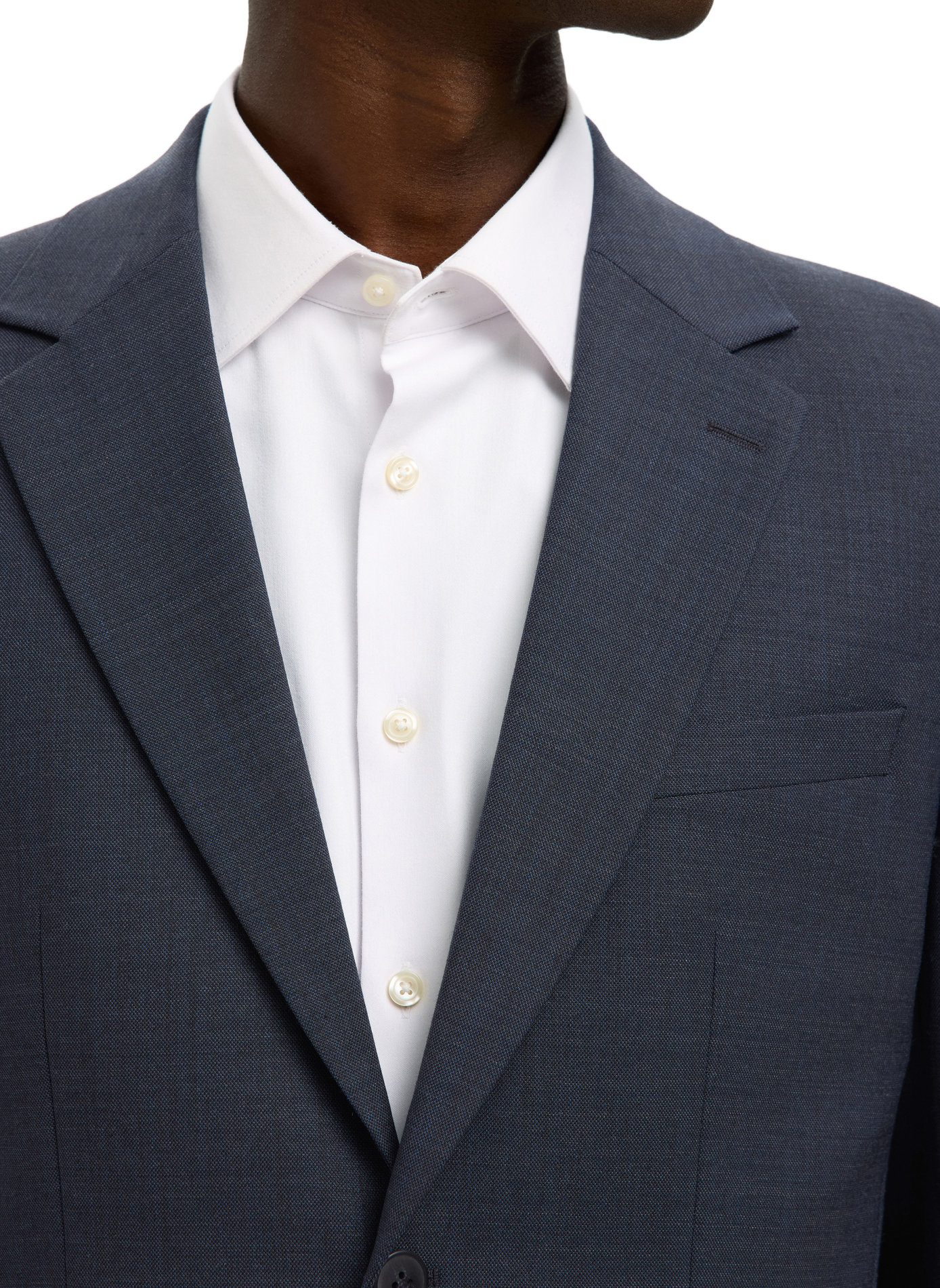Veste col tailleur en laine mélangée SELECTED Bleu