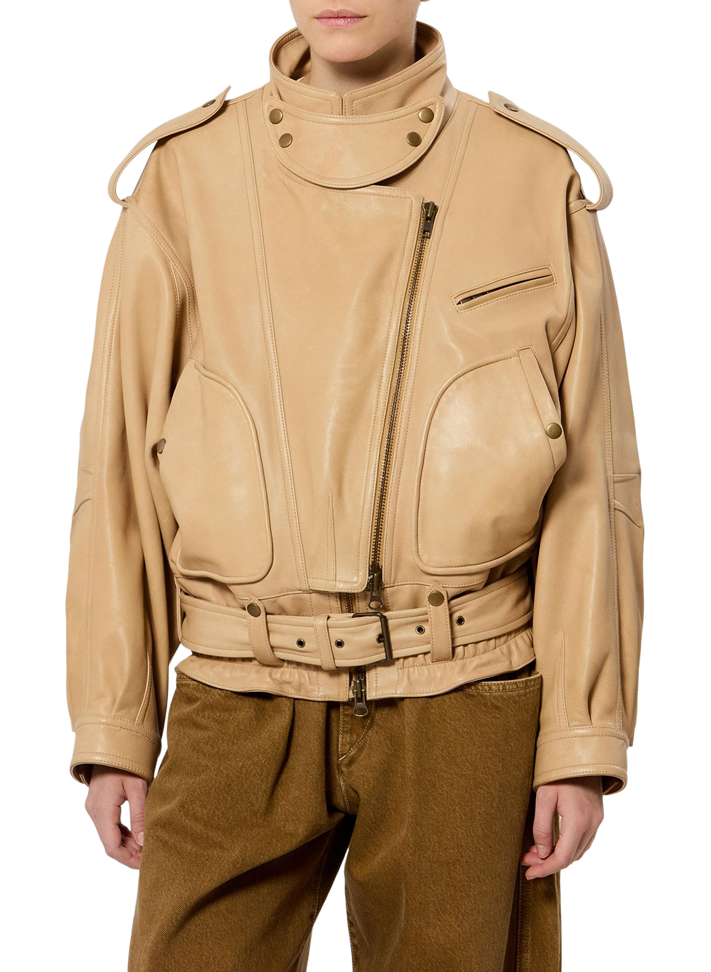 Farza Lammlederjacke ISABEL MARANT Beige