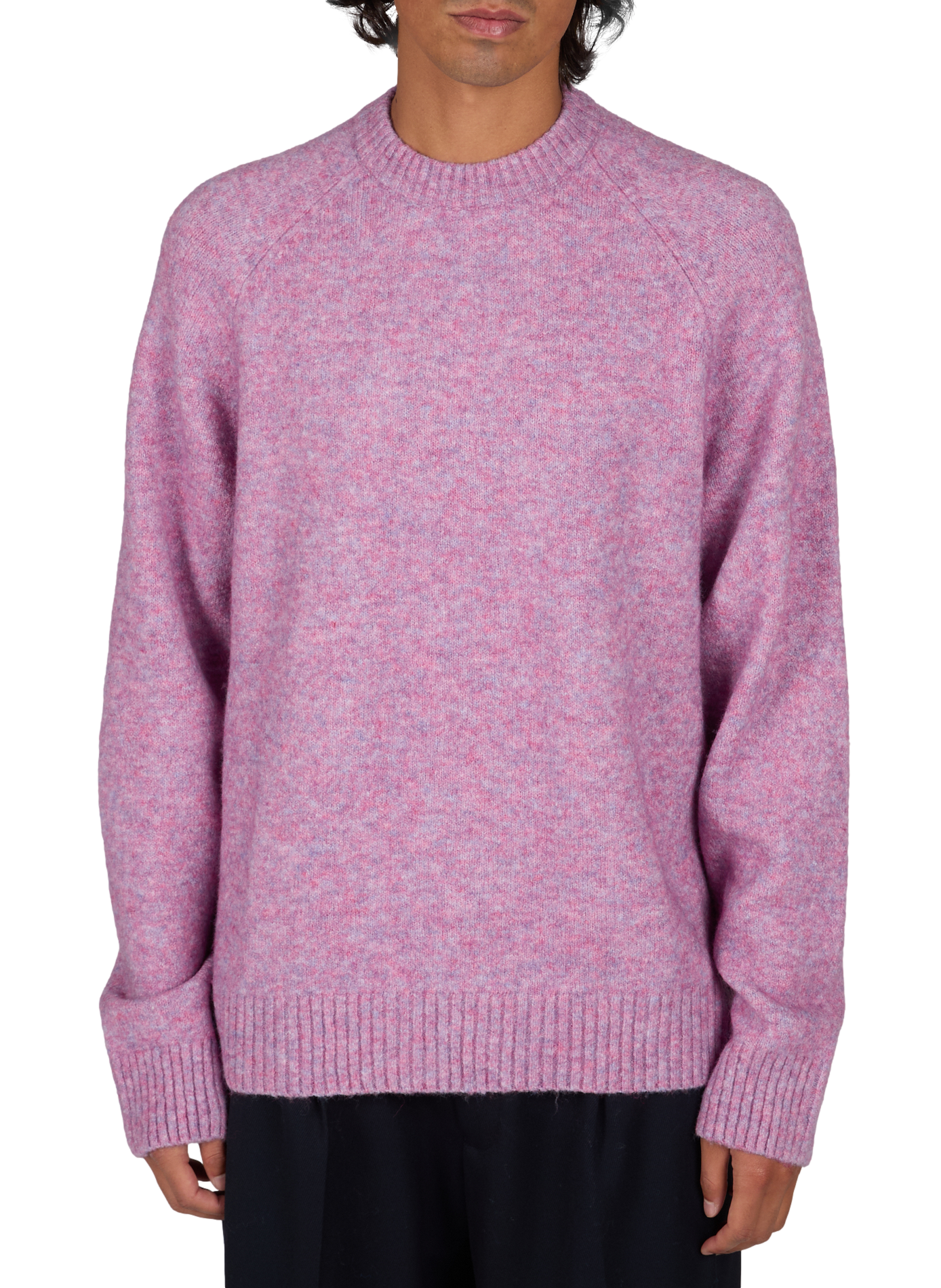 Runder melierter Pullover LES DEUX Violett