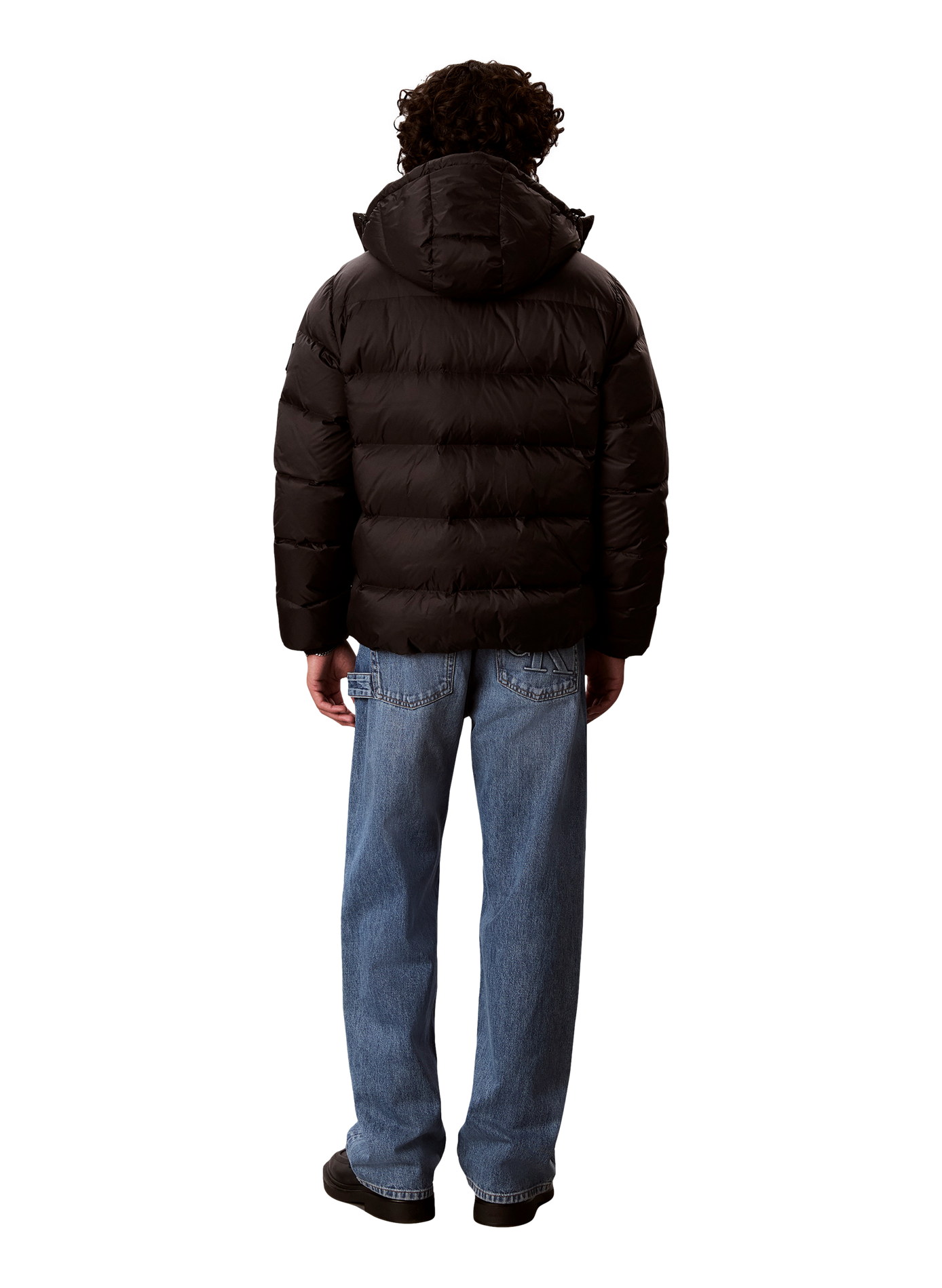 Daunenjacke mit abnehmbarer Kapuze CALVIN KLEIN Schwarz