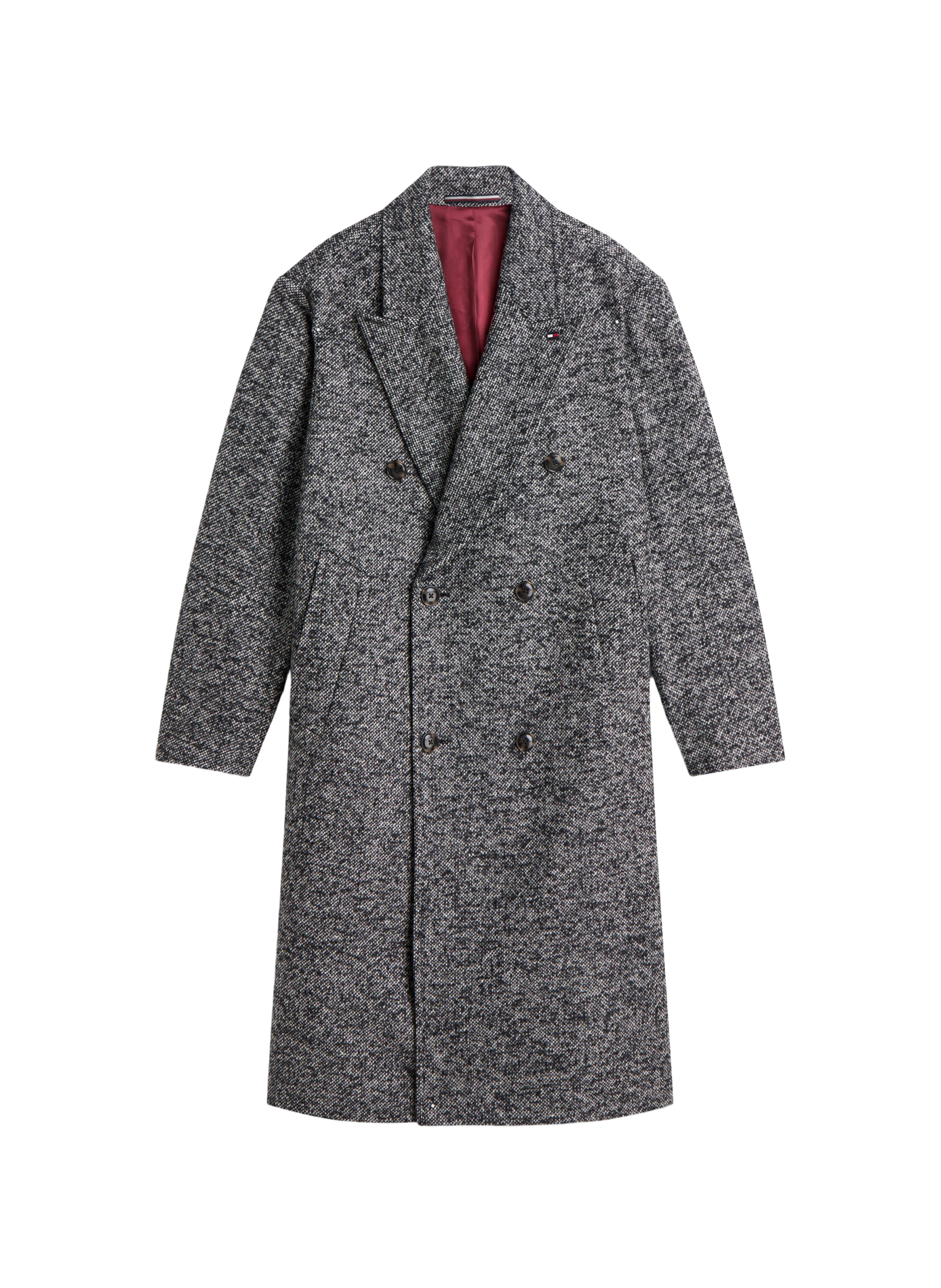 Long wool-blend coat TOMMY HILFIGER Grey