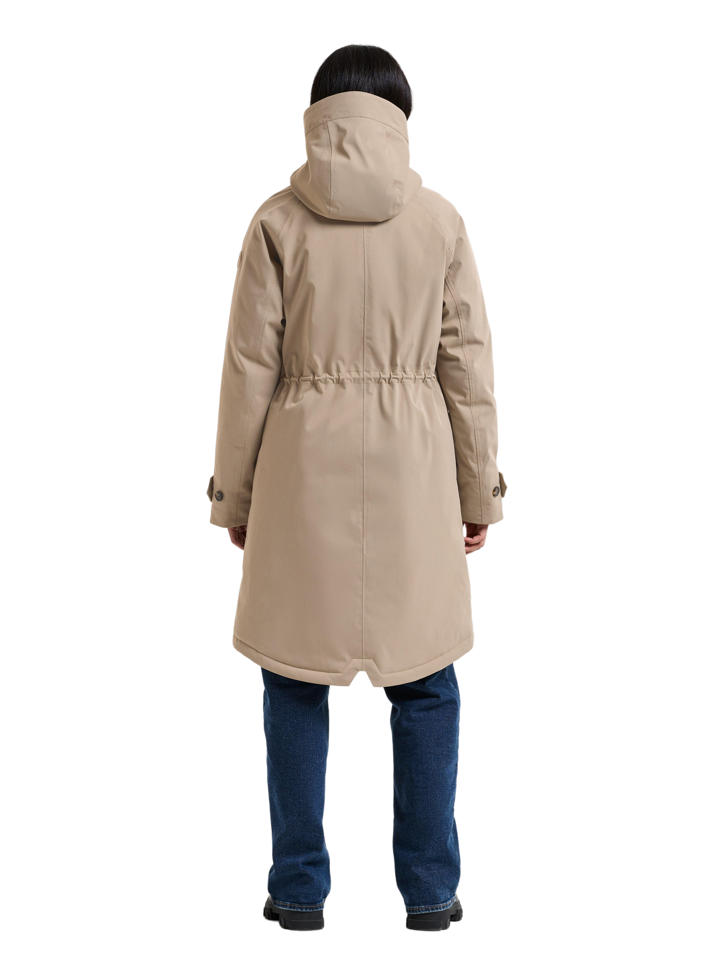 LUNA mid-length hooded parka DIDRIKSONS Beige