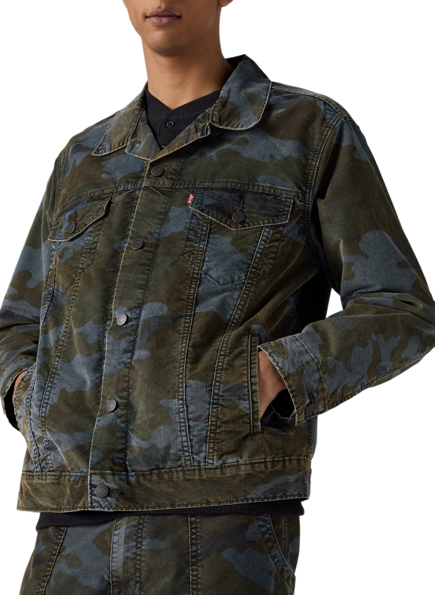 Straight cotton denim jacket | Green LEVI'S Men