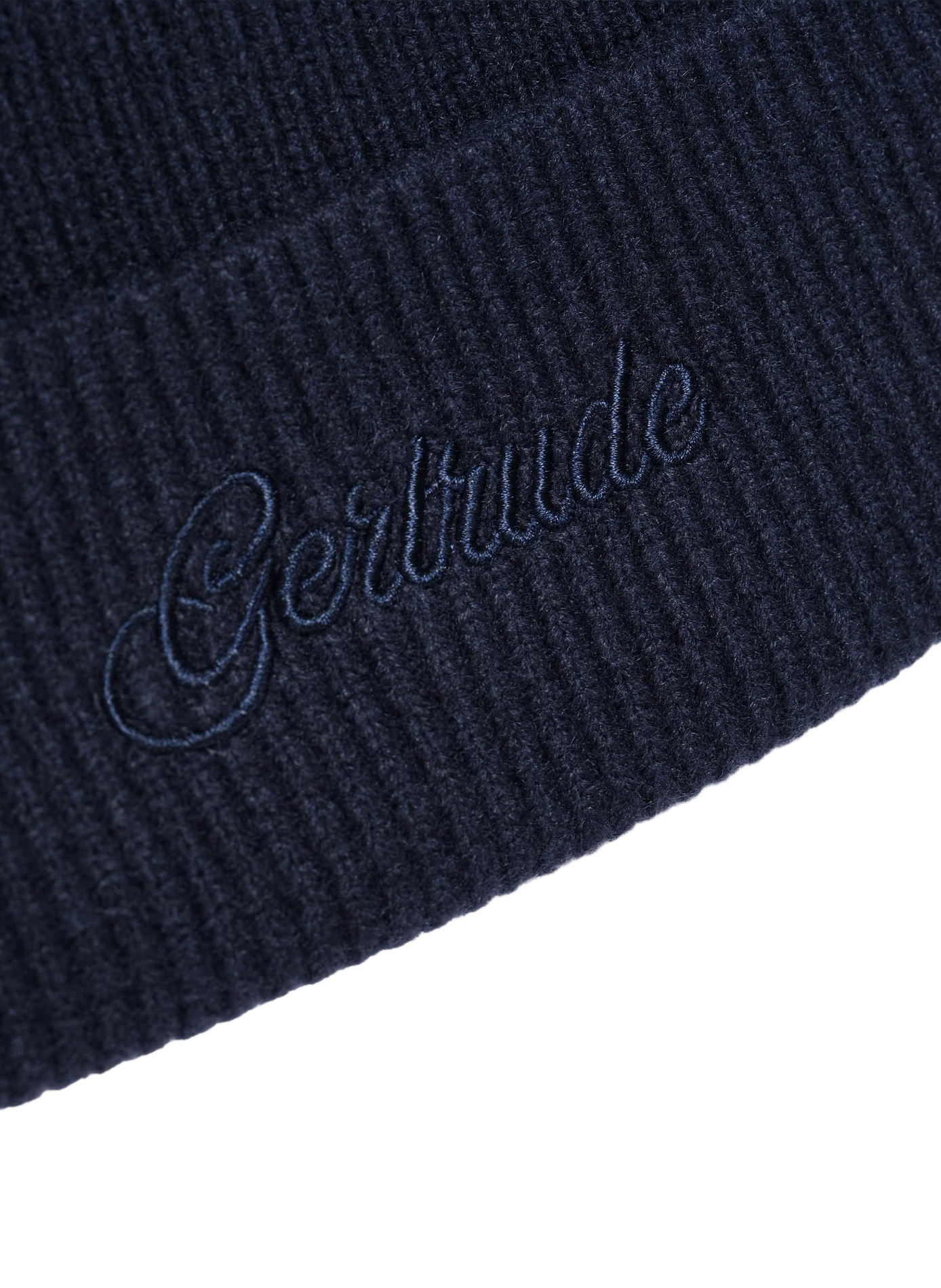 Jadden Mütze mit Logo im Rippstrickdesign GERTRUDE Blau