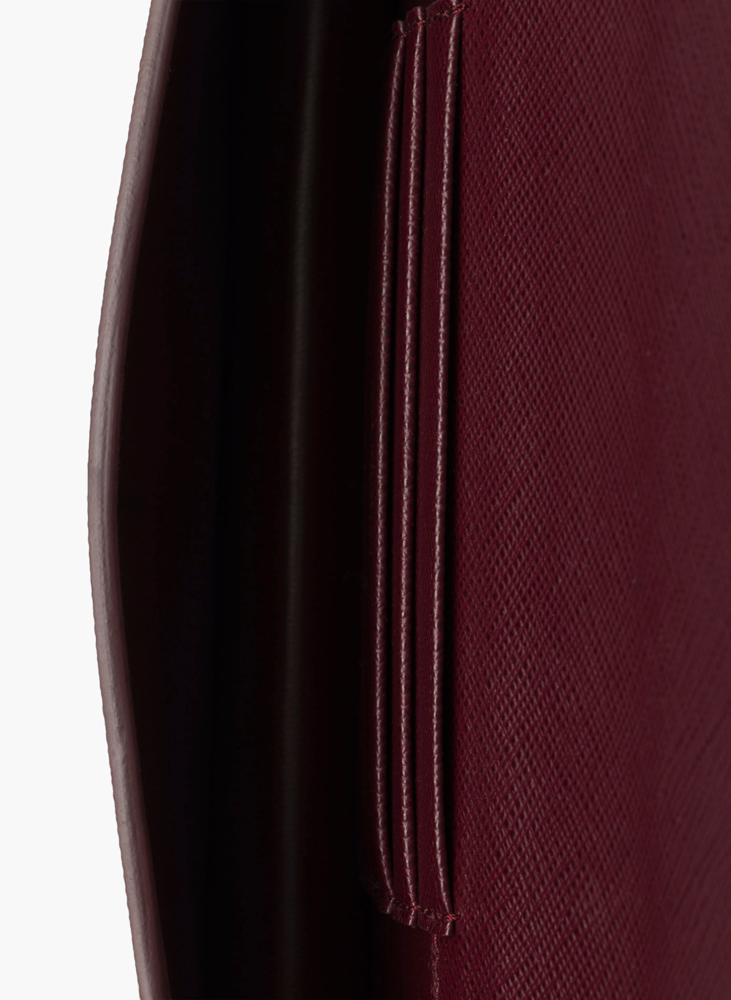 Mini sac en cuir saffiano PRADA Rouge
