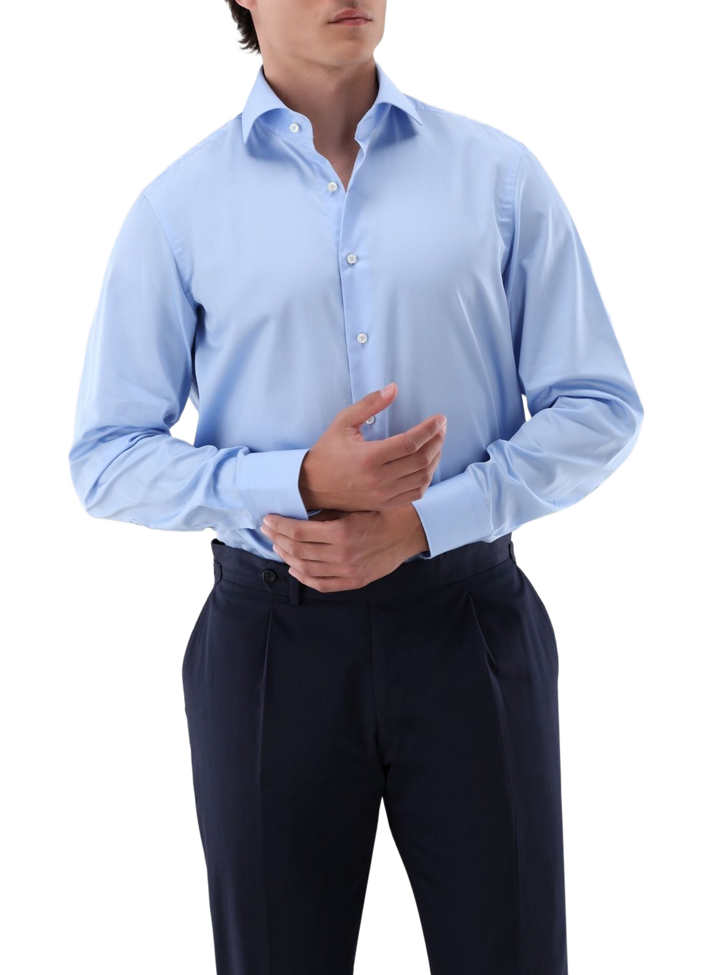 Plain cotton shirt VAN LAACK Blue