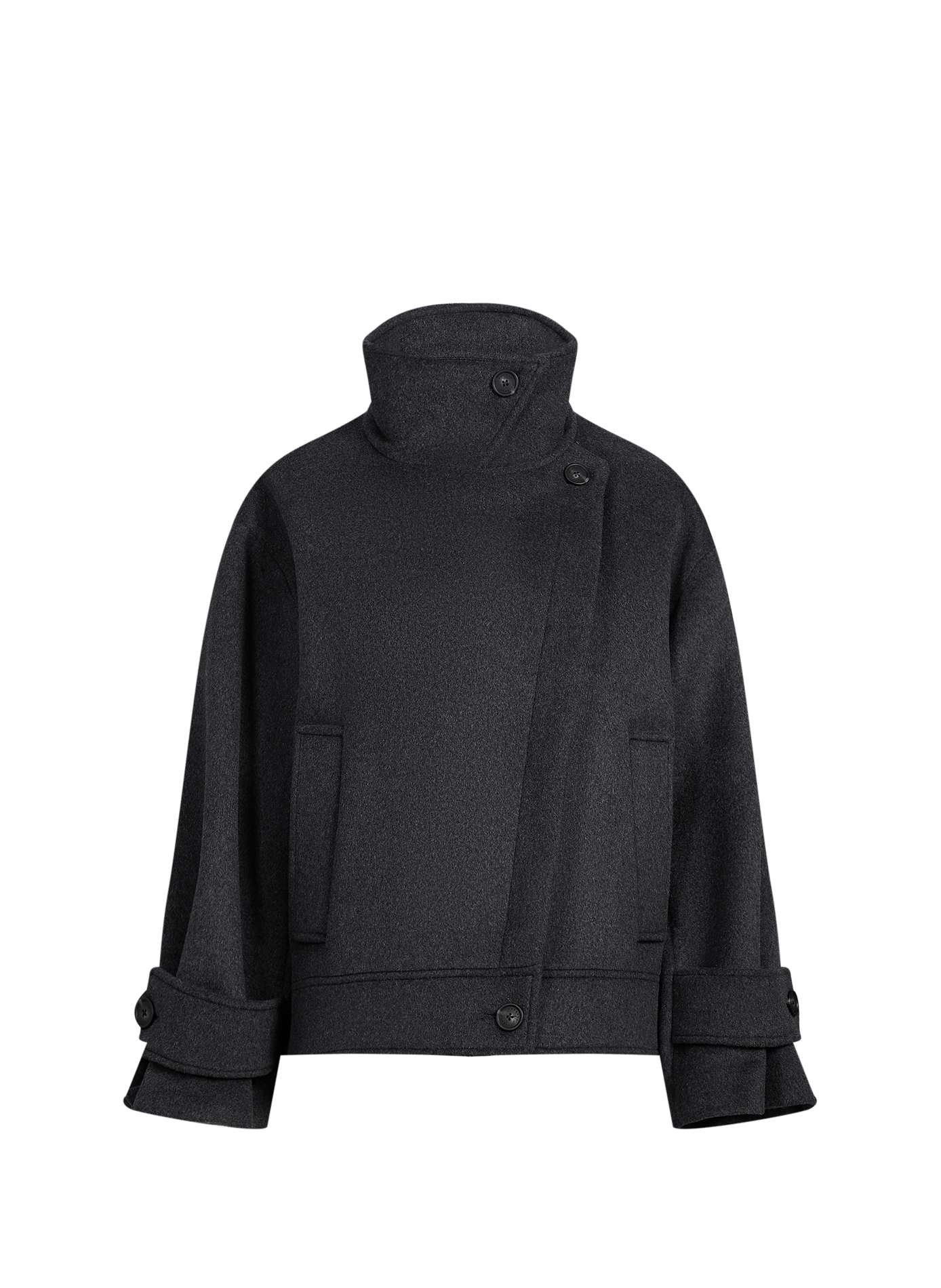 Manteau ample en laine mélangée