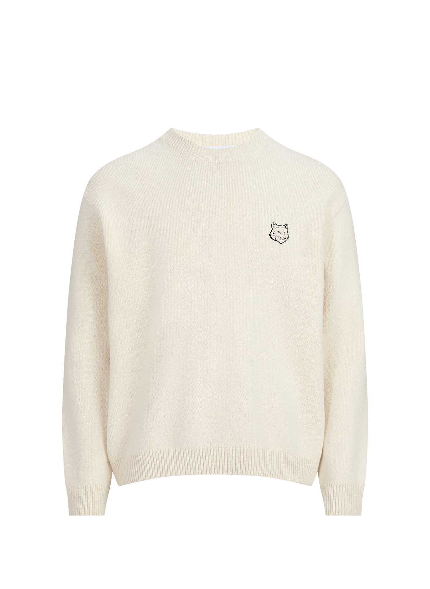 Pull oversize en laine MAISON KITSUNÉ Blanc