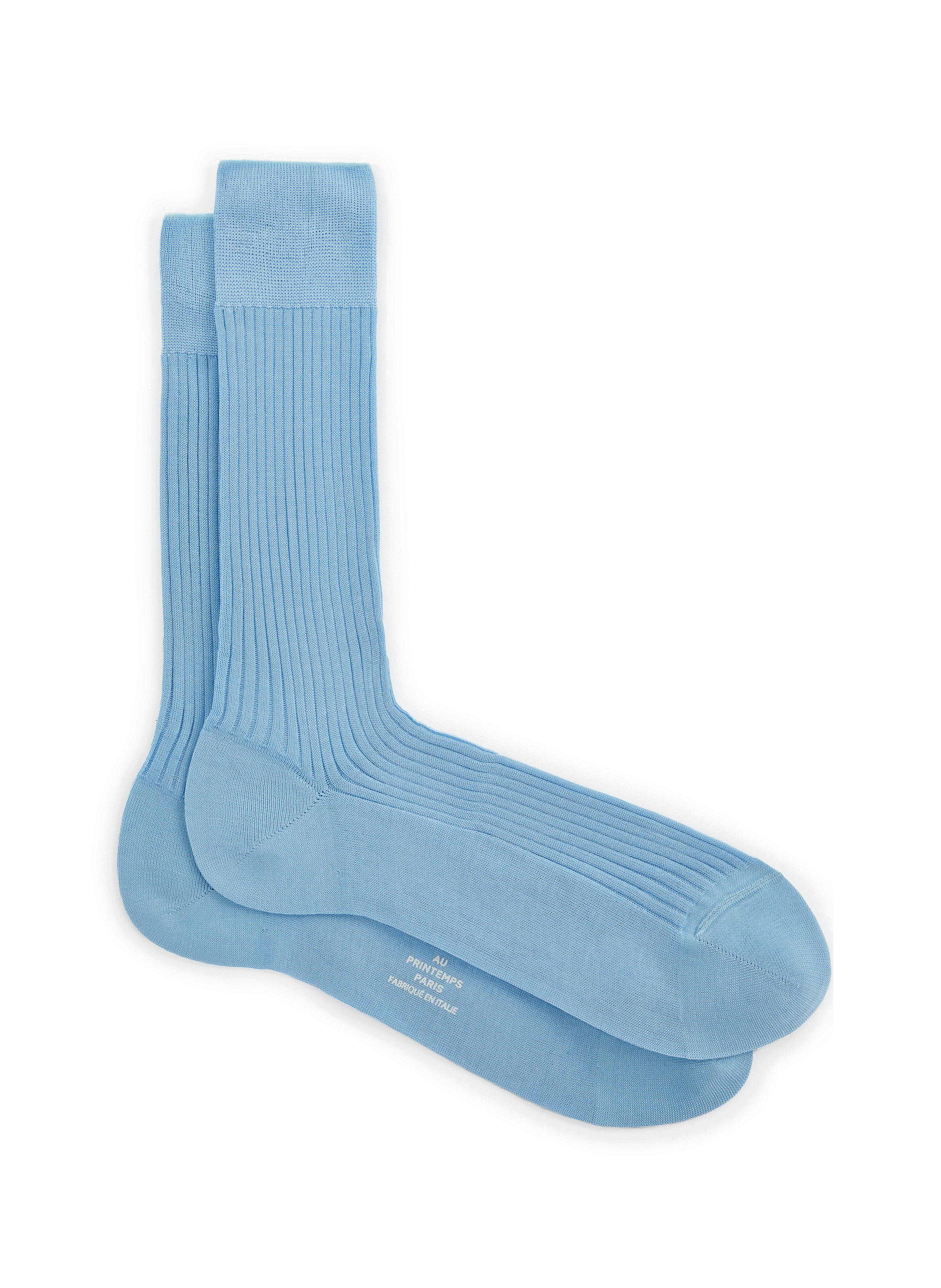 AU PRINTEMPS PARIS Chaussettes en coton Bleu
