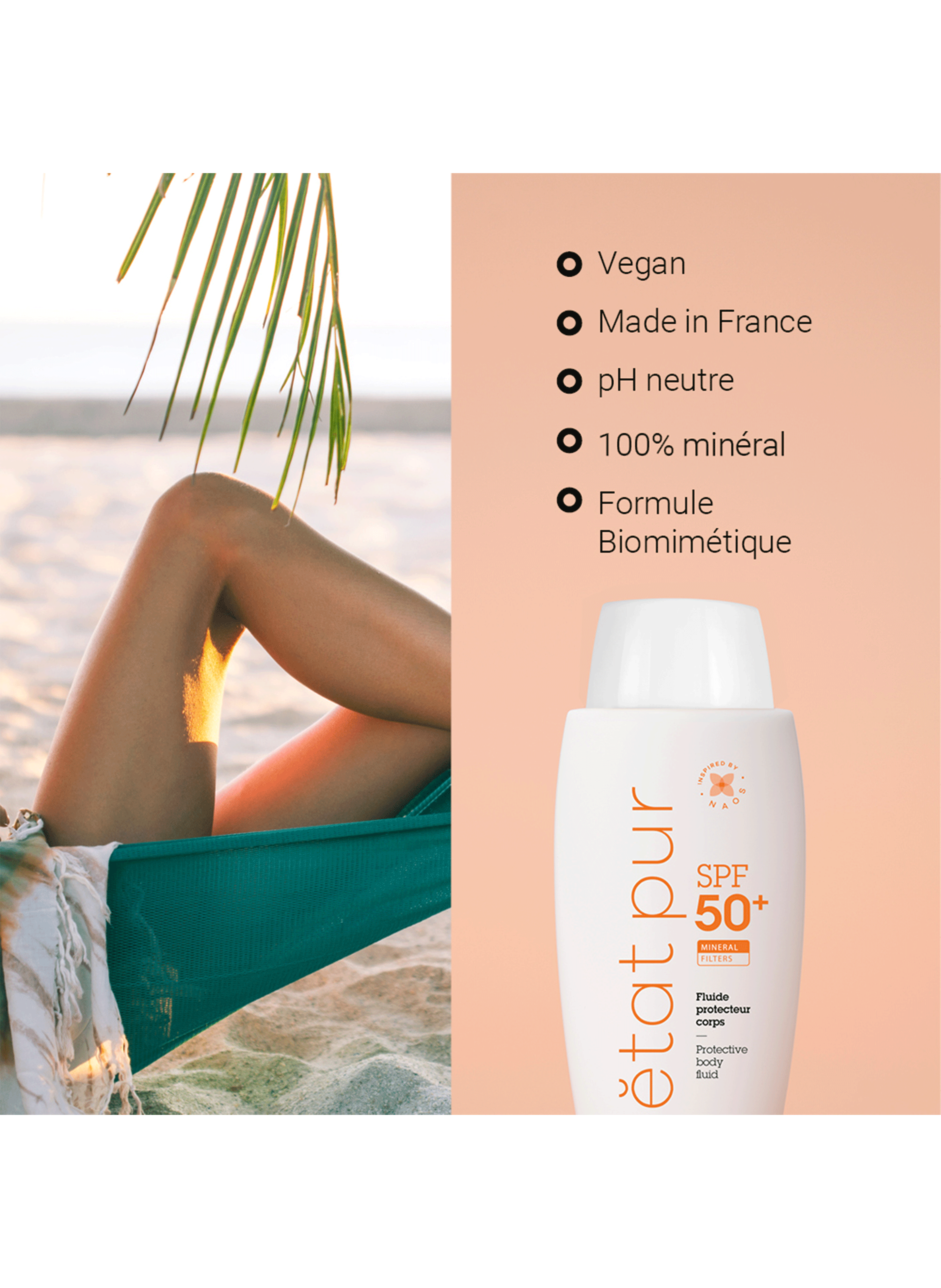 Le fluide protecteur corps SPF50+ ETAT PUR No color