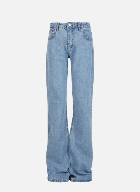 High-waisted straight cotton jeans BlueCOPERNI 