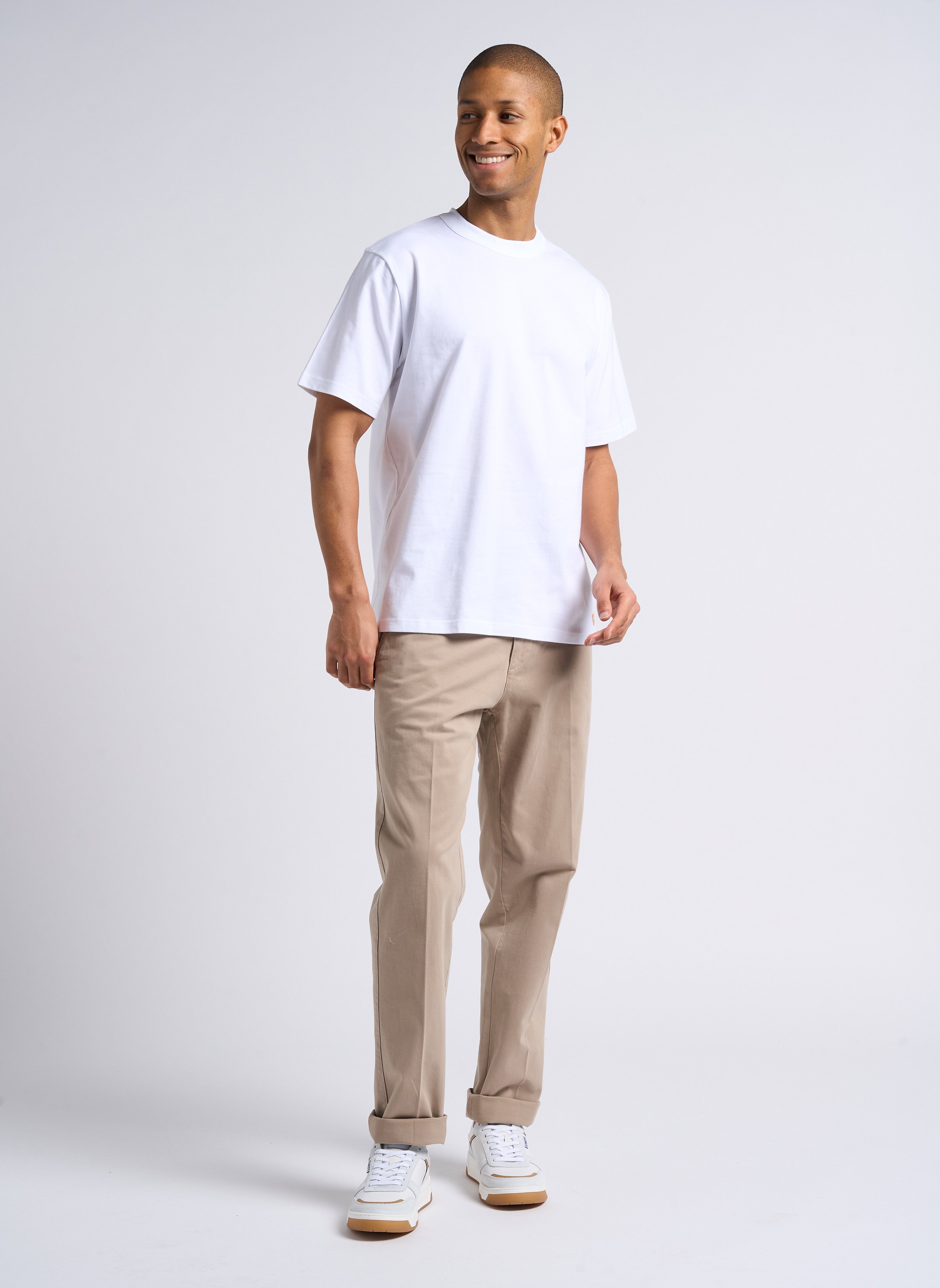 Tee-shirt droit ras du cou en coton bio callac ARMOR-LUX Blanc