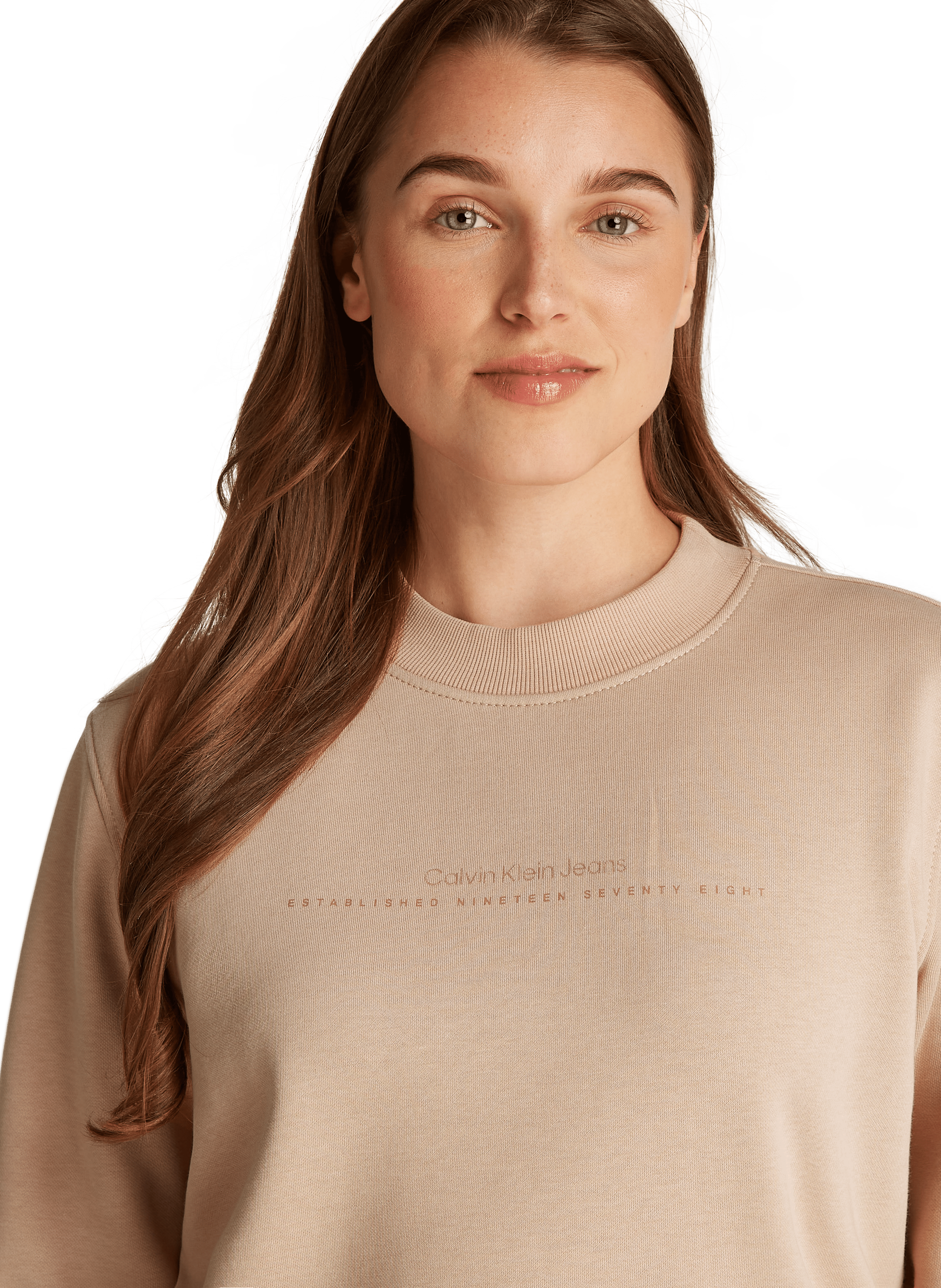 Pull en coton mélangé CALVIN KLEIN Rose