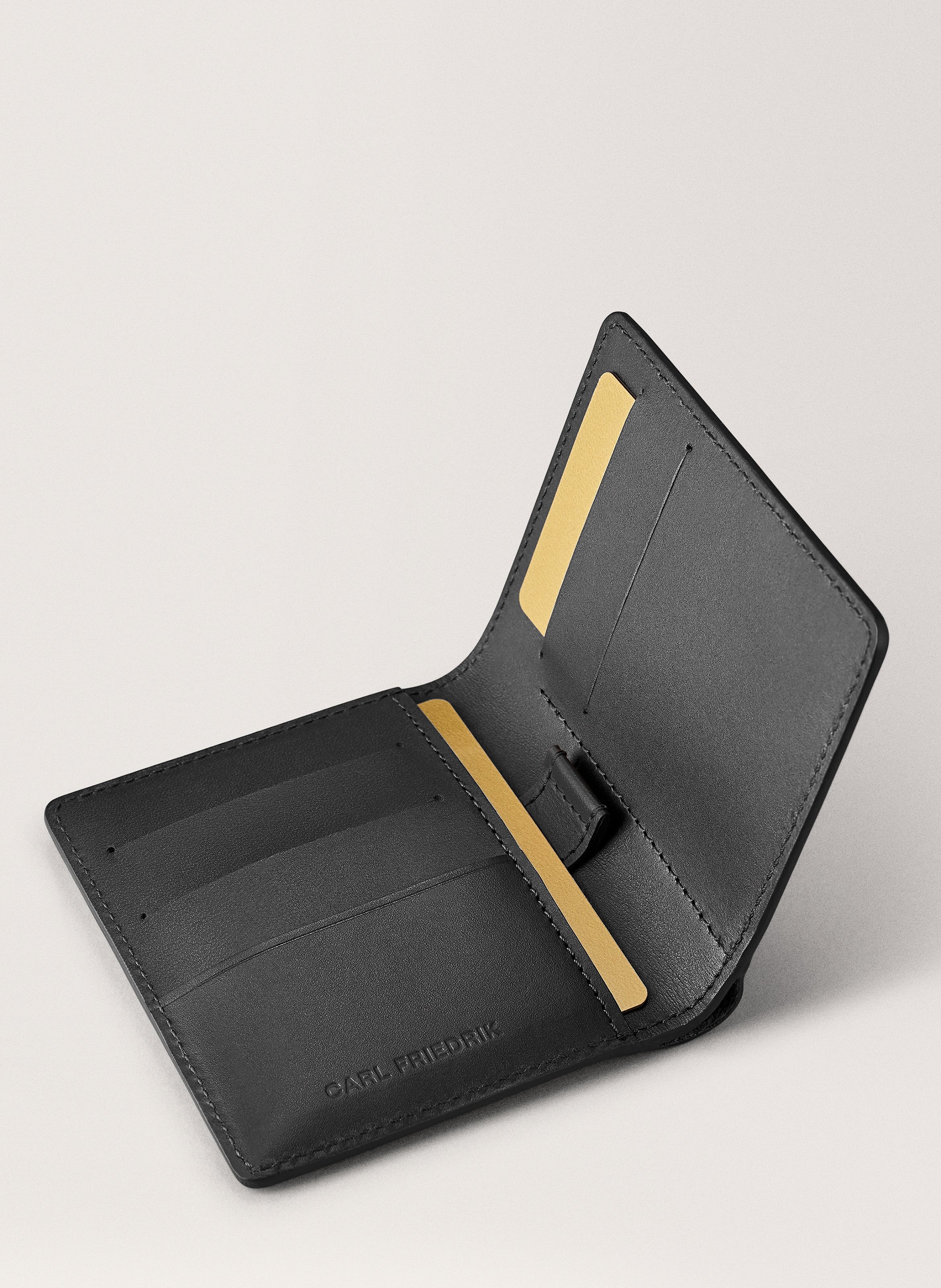 Portefeuille 'walden' en cuir vachetta CARL FRIEDRIK Noir