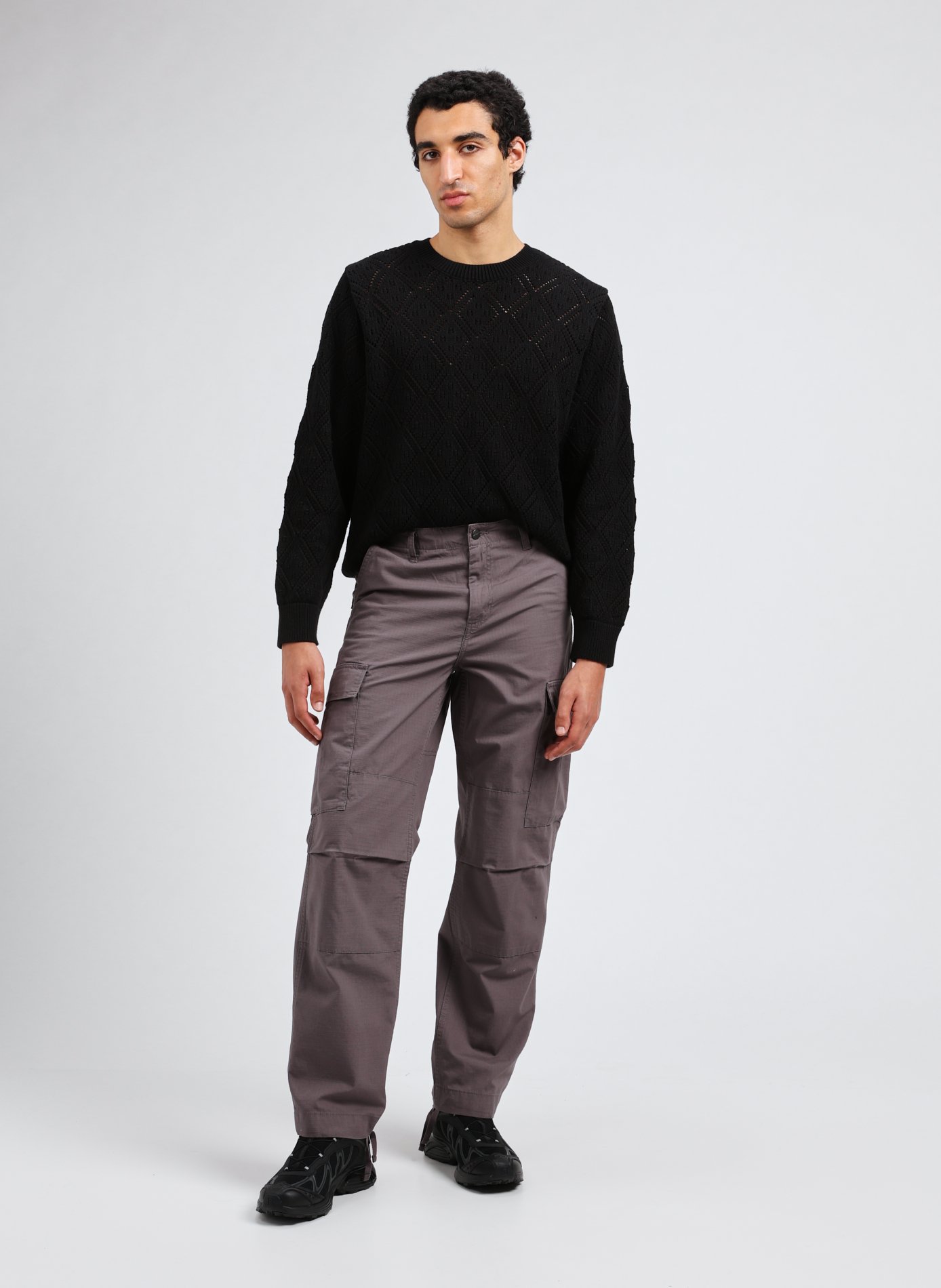 Pantalon cargo en coton CARHARTT WIP Gris