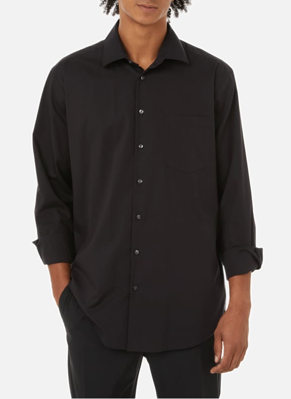 Straight cotton shirt Black by SEIDENSTICKER SEIDENSTICKER Straight cotton shirt Black