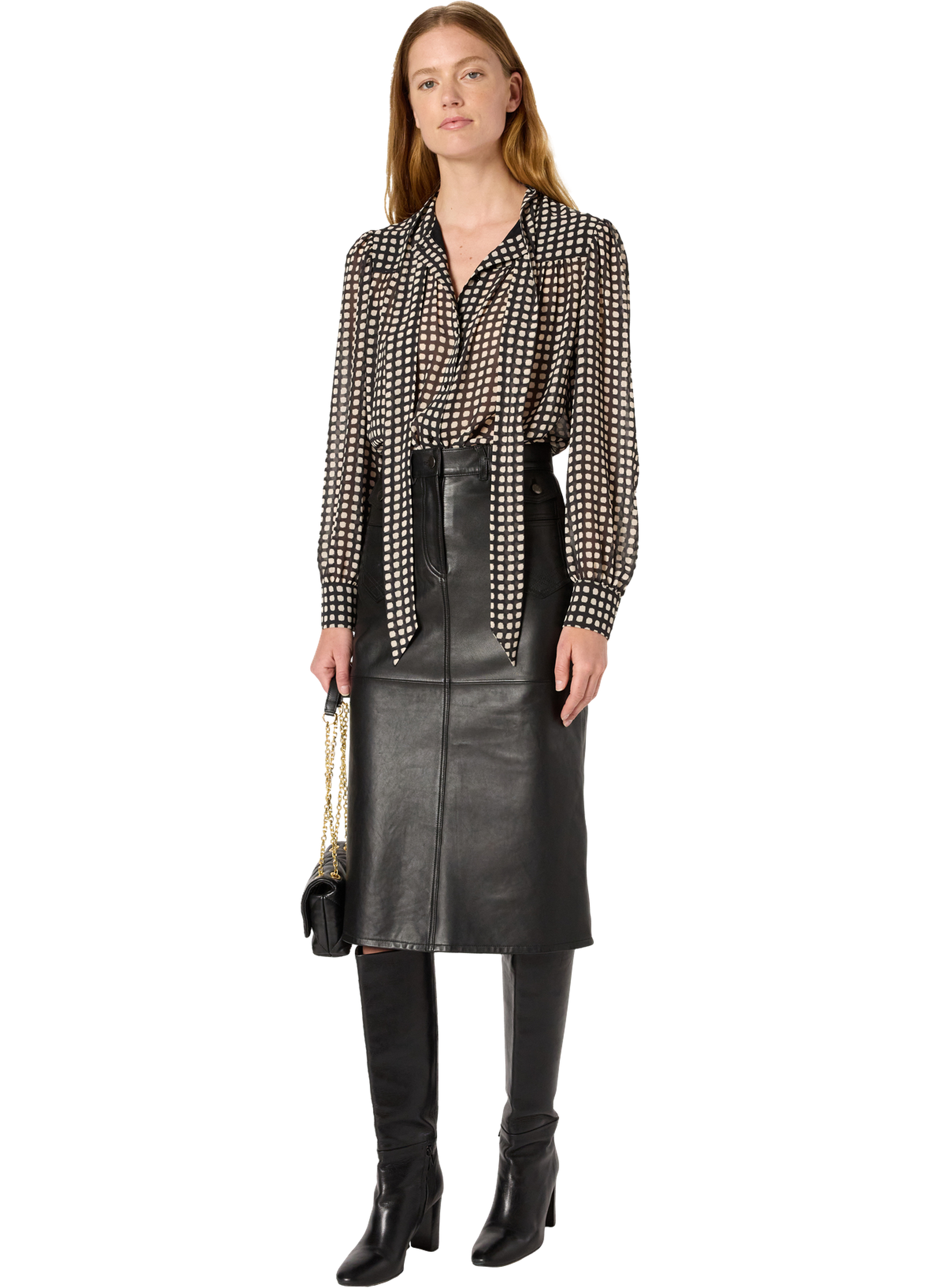 Chemise à pois graphiques - alisha GERARD DAREL Noir