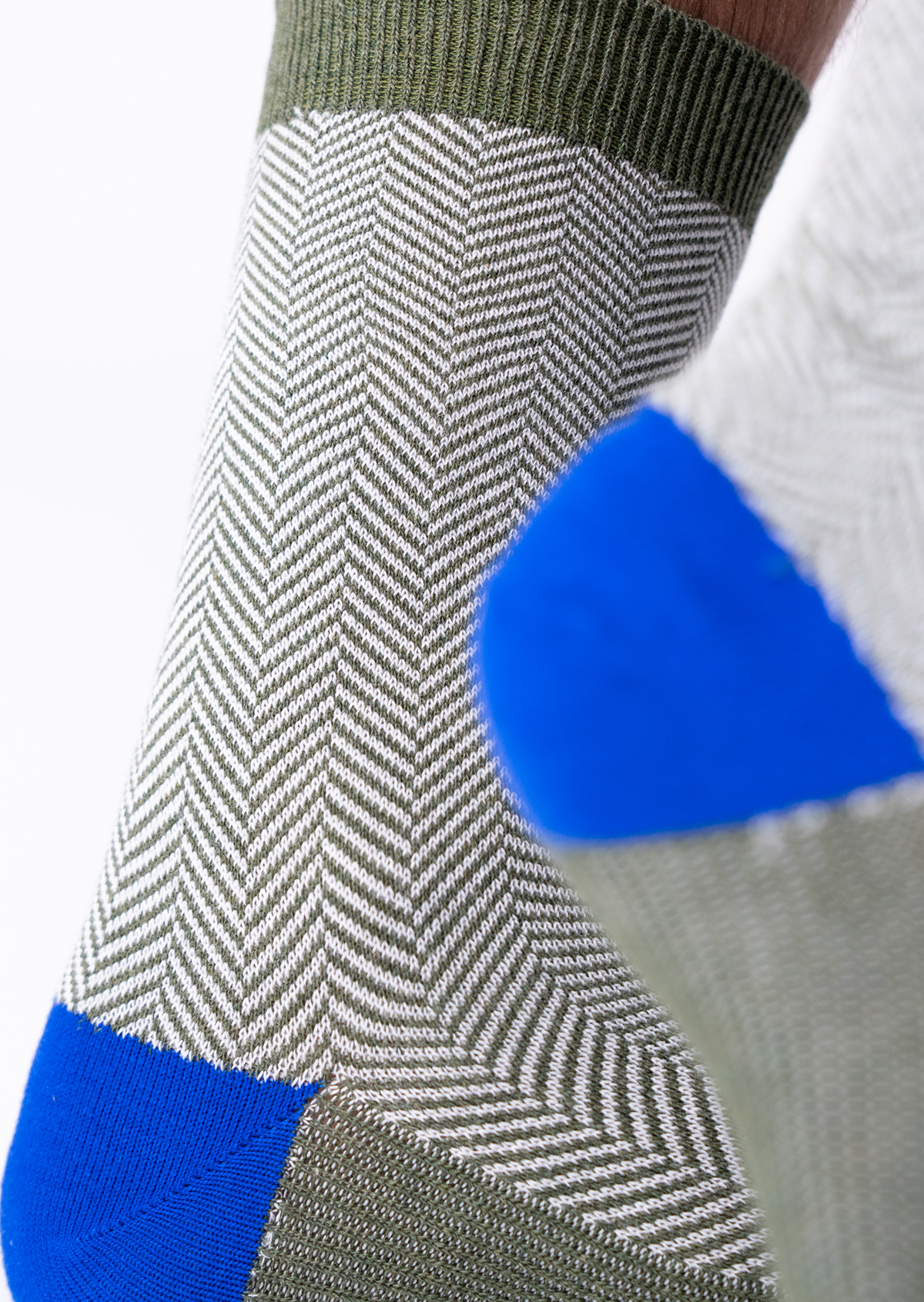 Chaussettes en coton peigné chevrons BILLYBELT Kaki