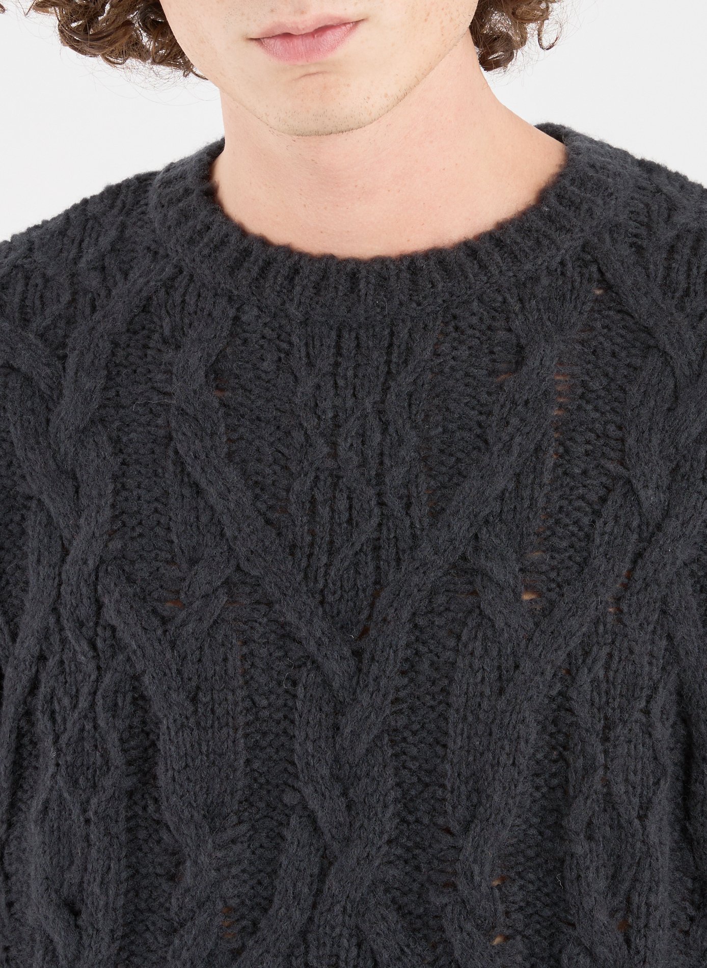 Pull col rond en laine mélangée CLOSED Bleu