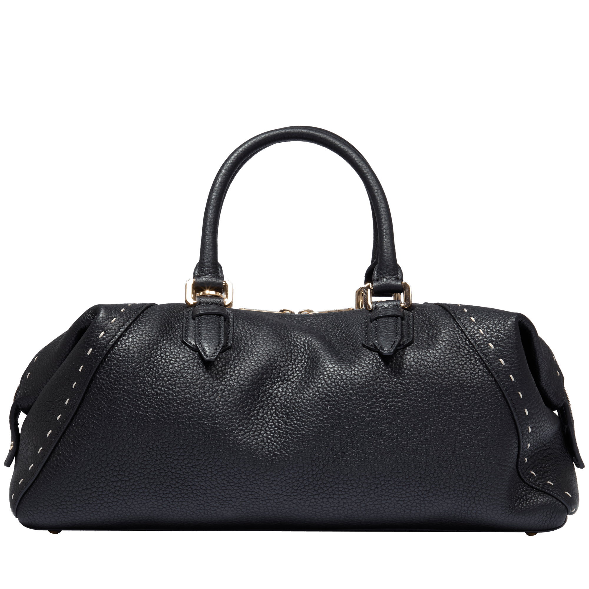 Sac boston zippé charlie de lancel en cuir LANCEL Noir