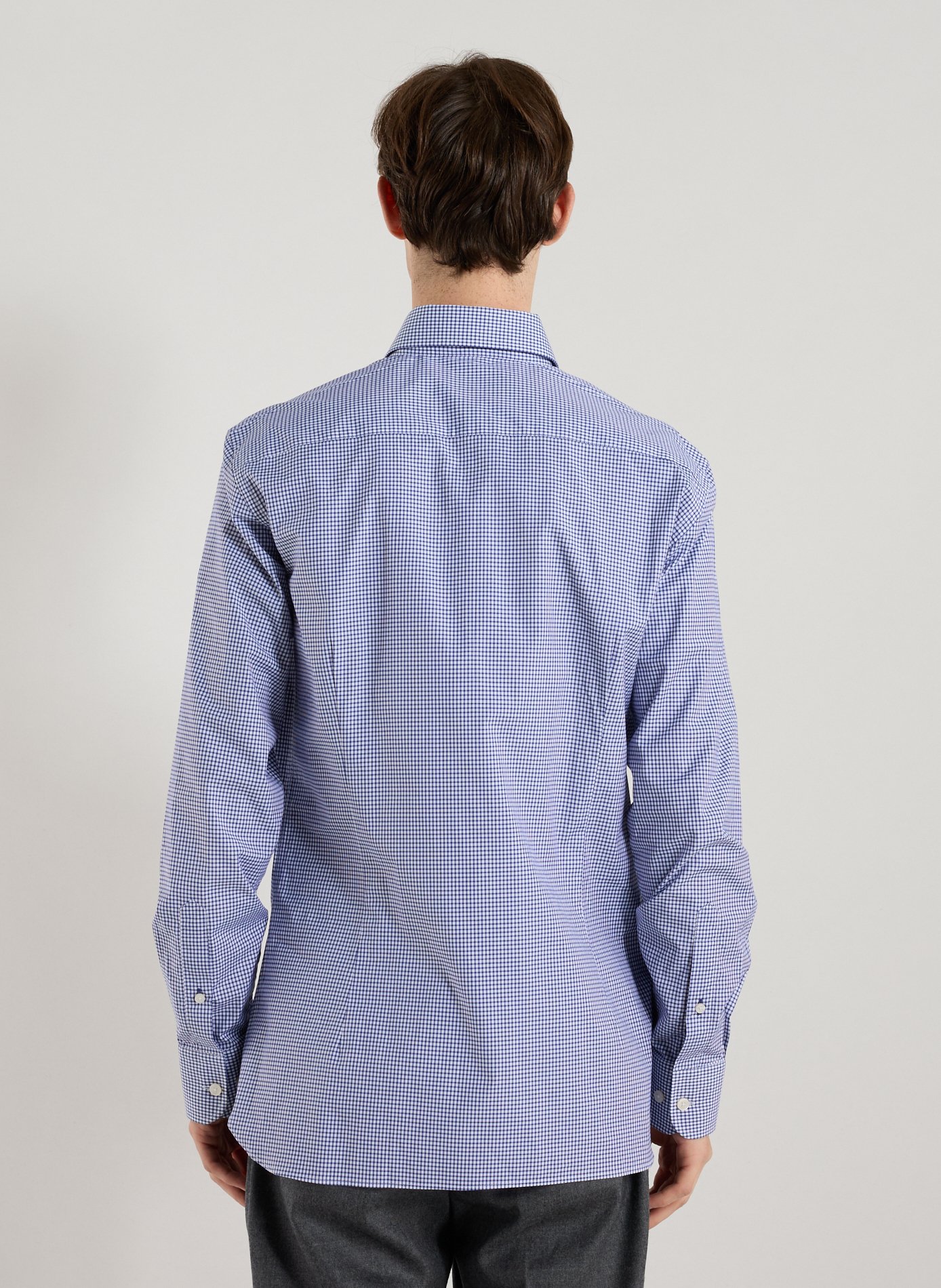 Check cotton Shirt HACKETT Blue