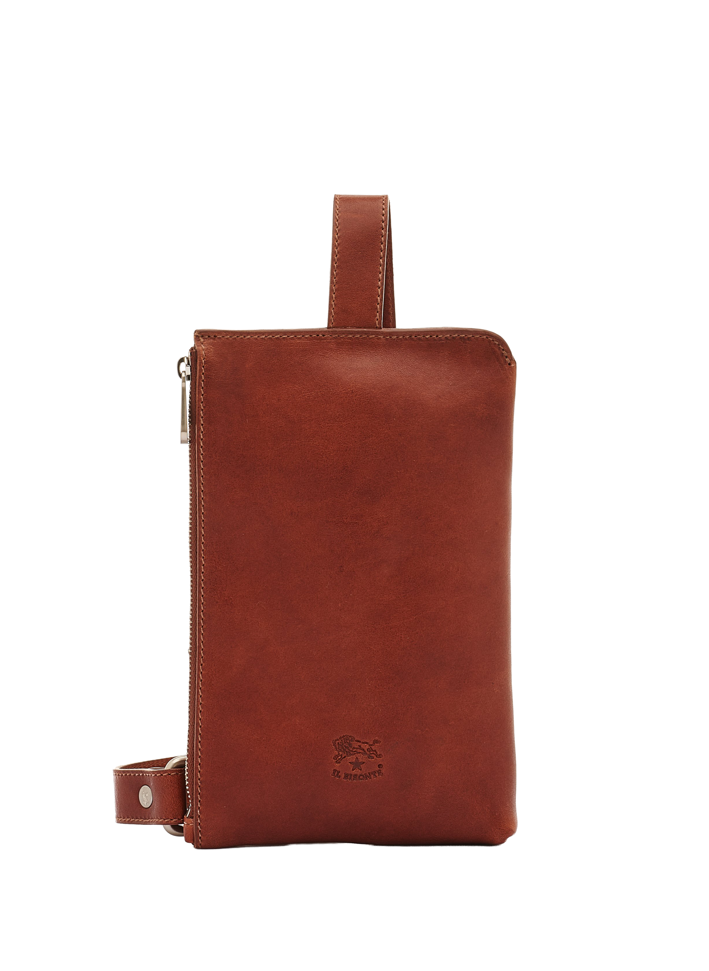 Sac banane en cuir de vachette IL BISONTE Marron