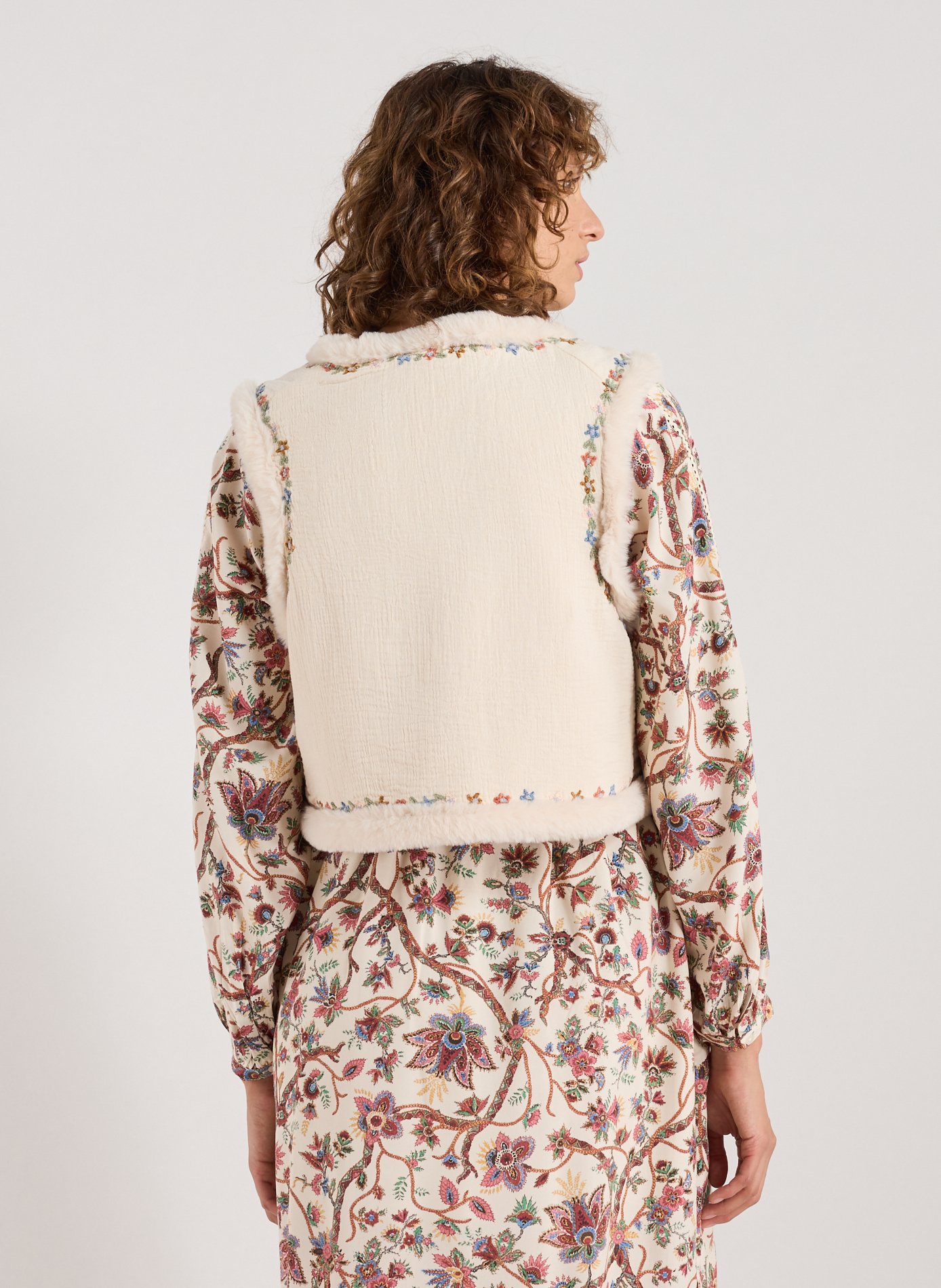 Veste sans manches réversible LOUISE MISHA Blanc