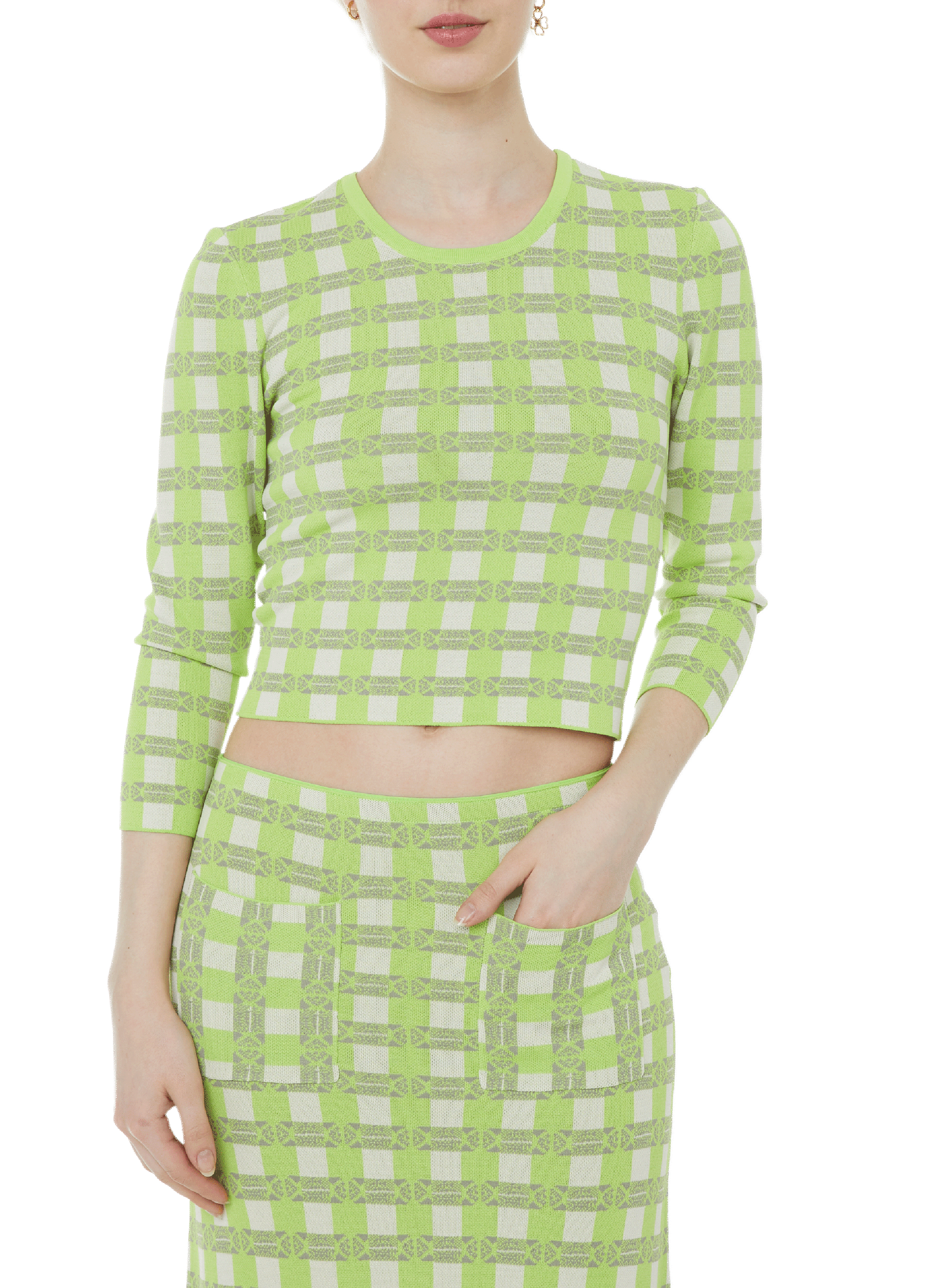 BAUM UND PFERDGARTEN Pull Chani à carreaux Multicolore