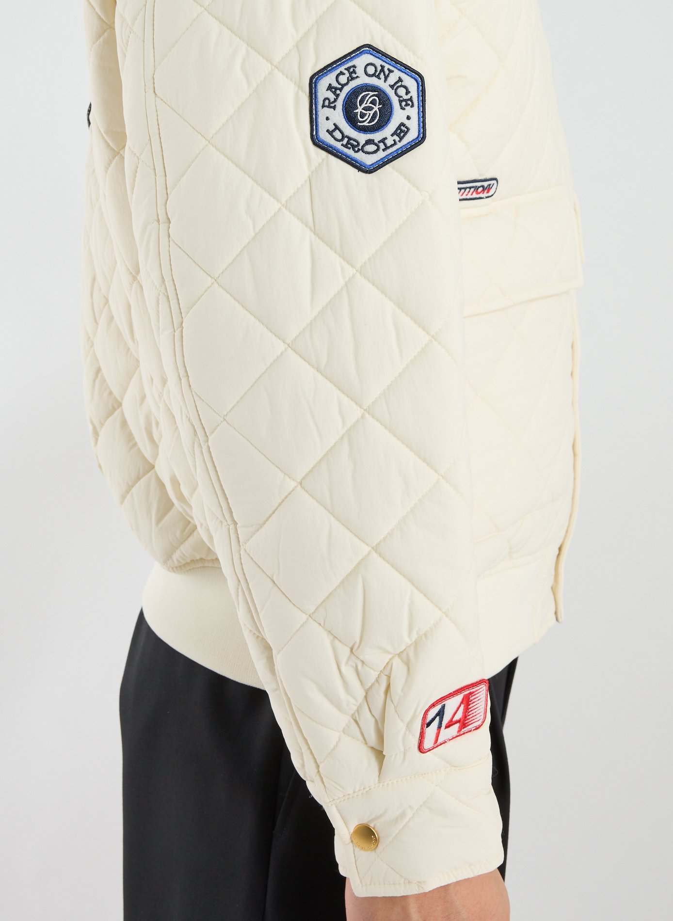 Quilted jacket with classic collar DROLE DE MONSIEUR Beige