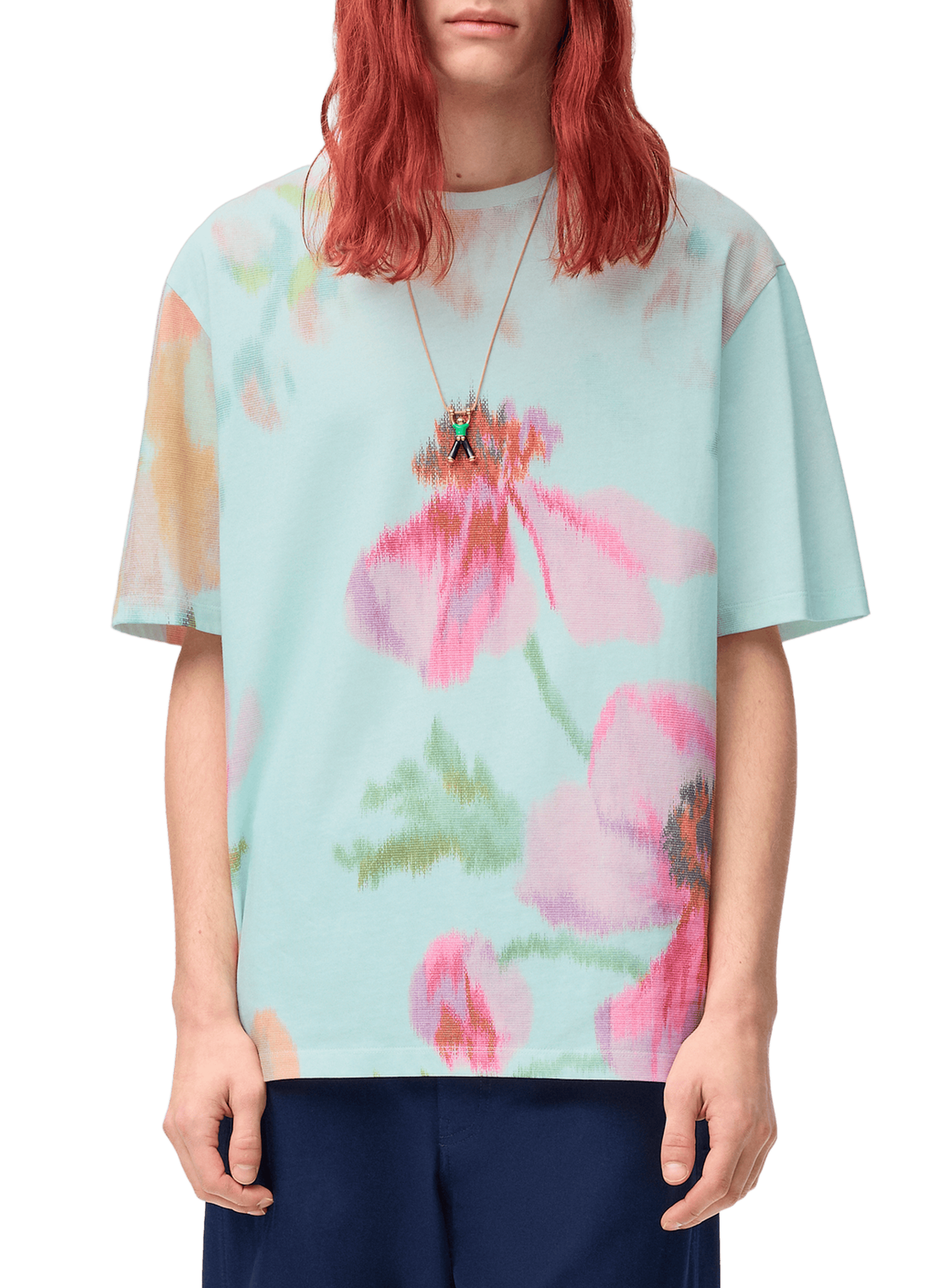 LOEWE T-shirt large imprimé en coton Multicolore