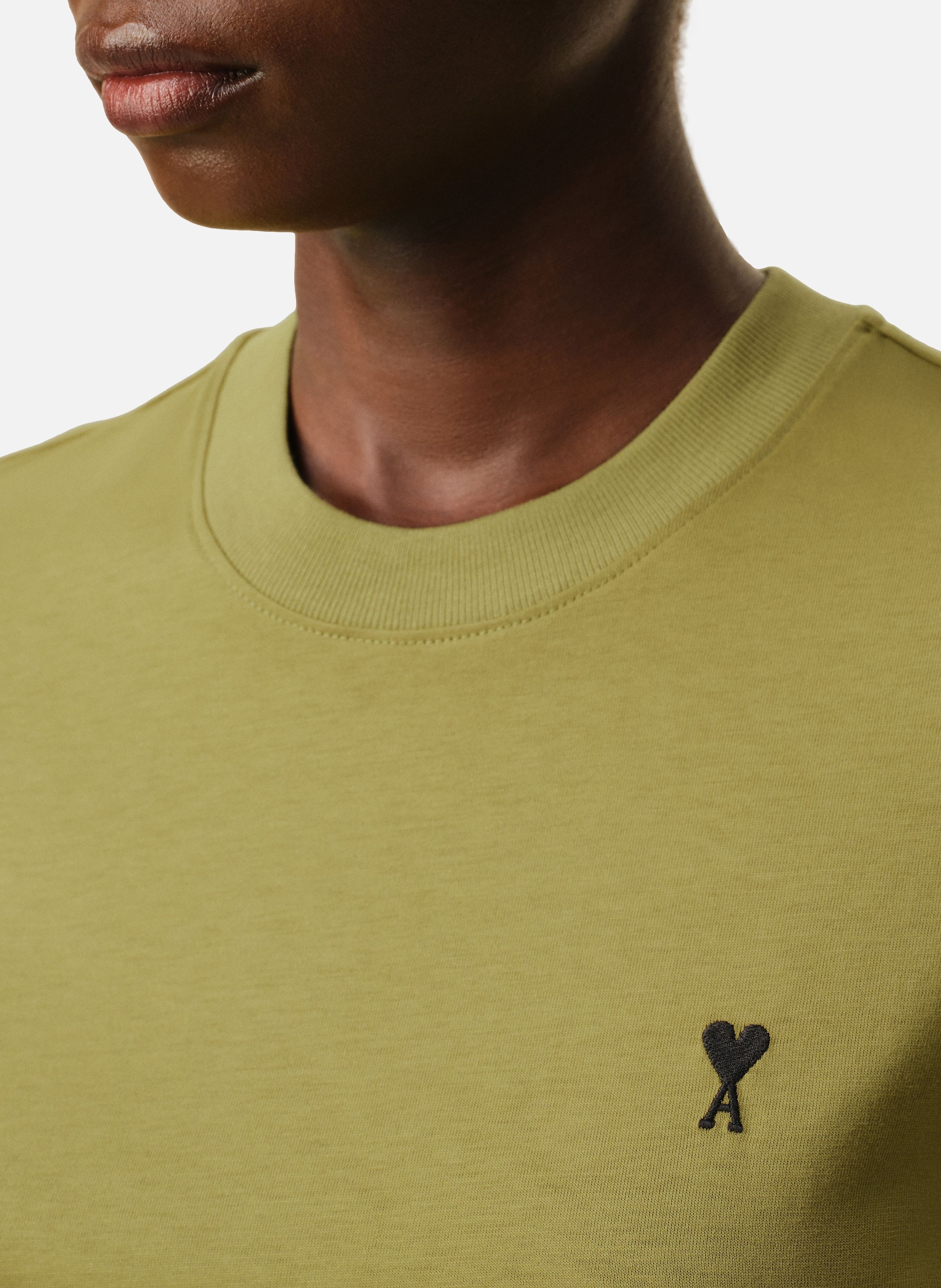 T-shirt Ami De Coeur Croppé En Coton Vert