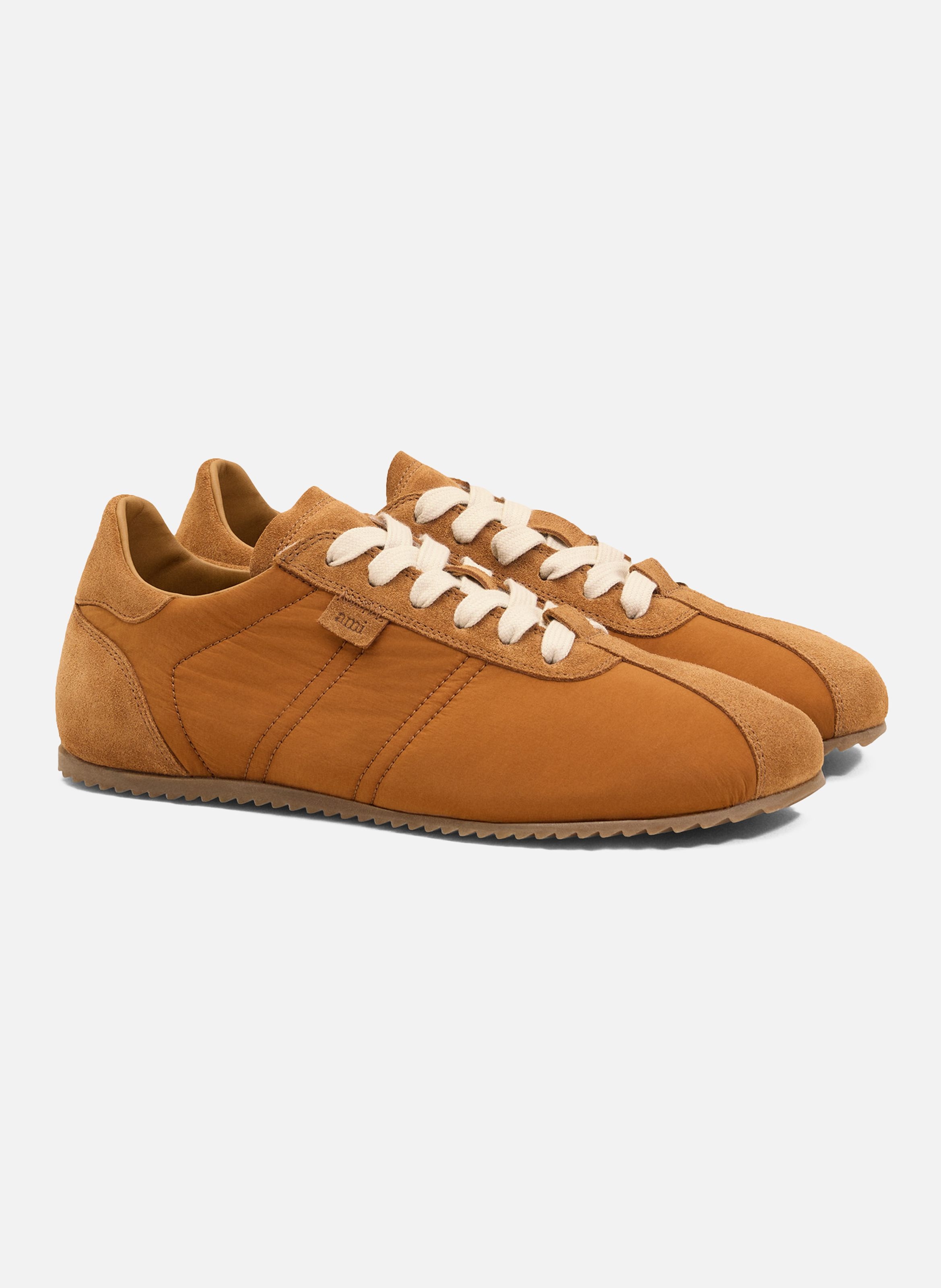 Sneakers soft unisexes en nylon AMI PARIS Marron