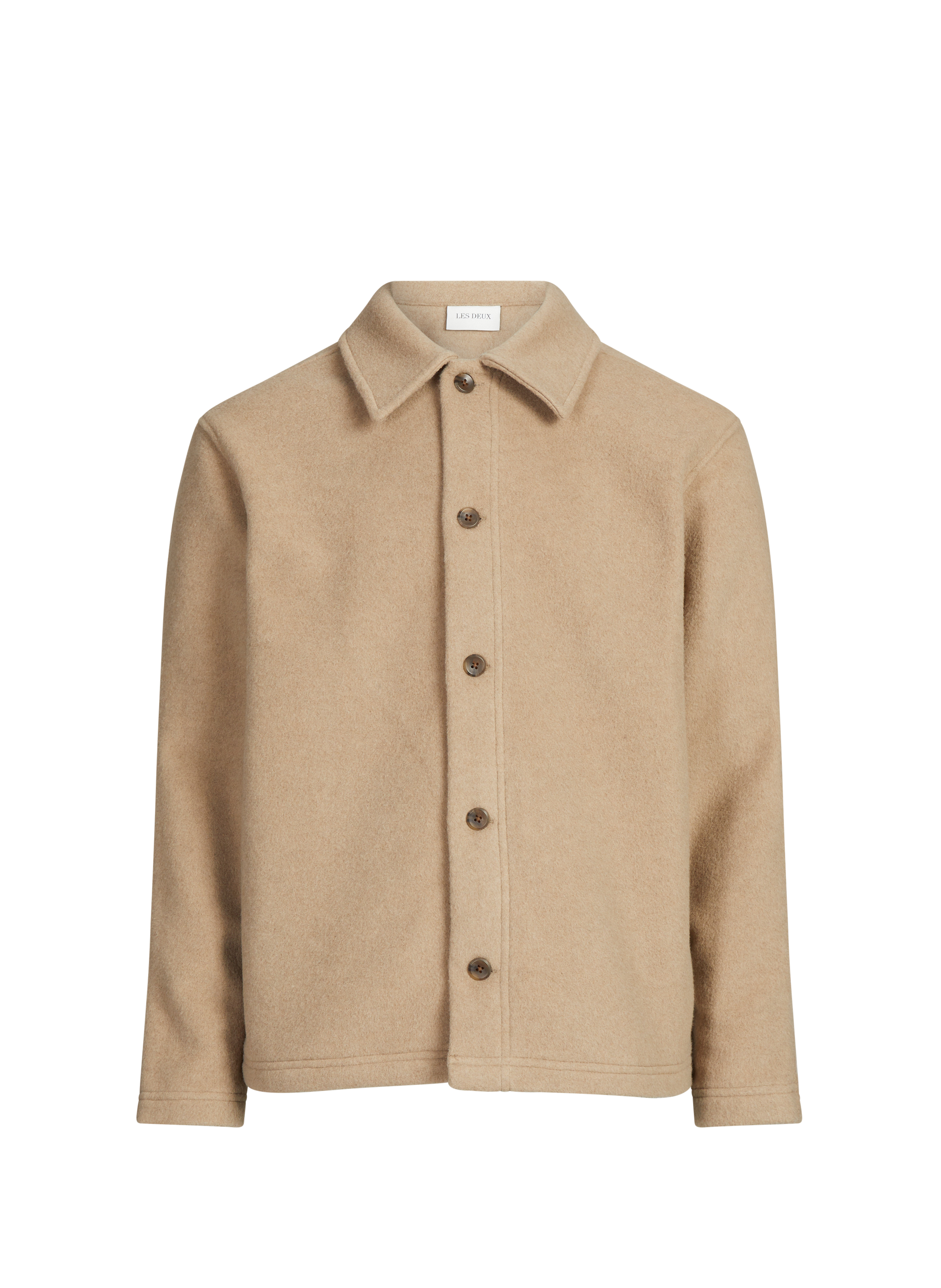 Straight jacket with classic collar LES DEUX Beige
