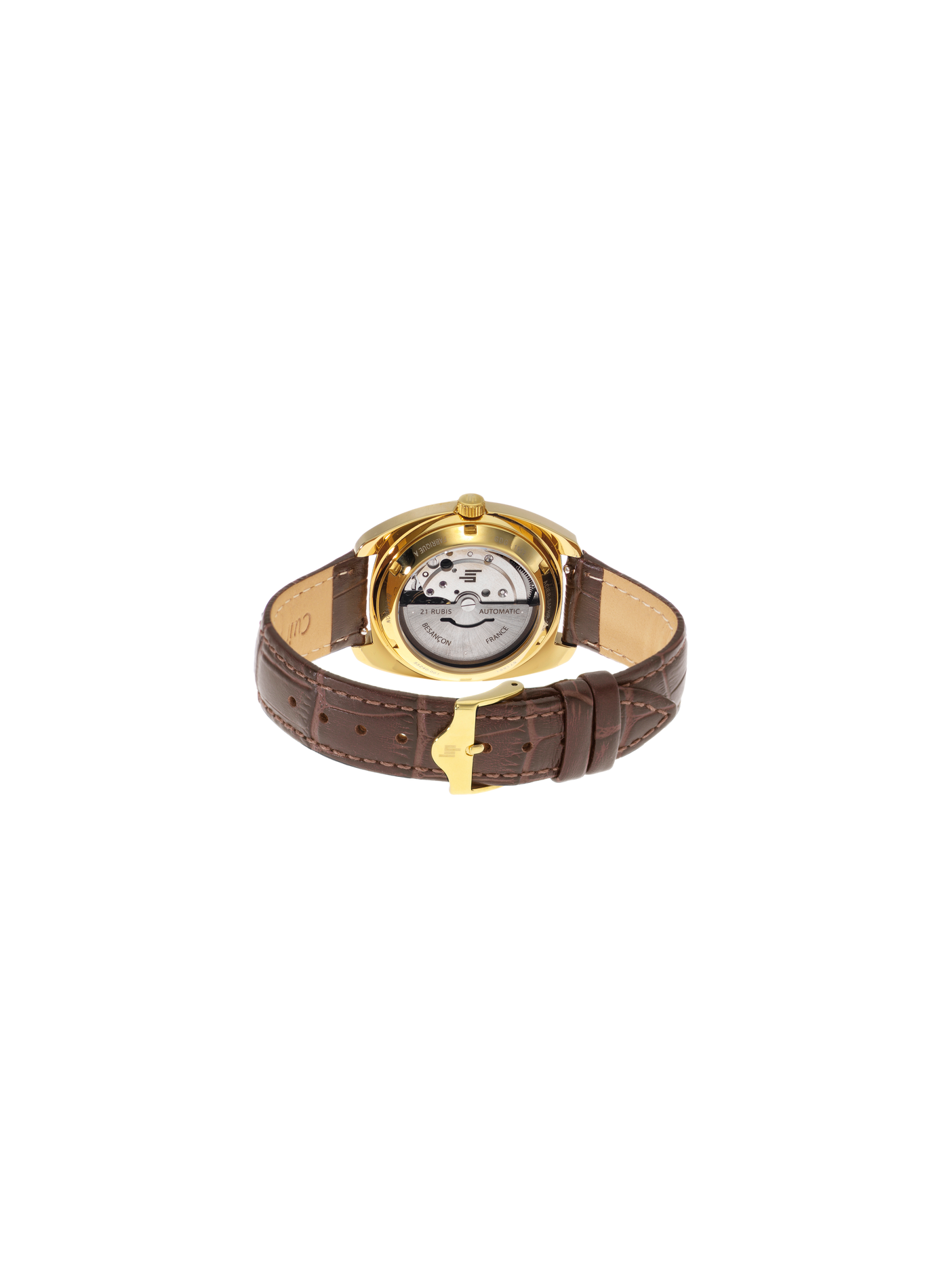 Montre quartz bracelet en cuir LIP Argent