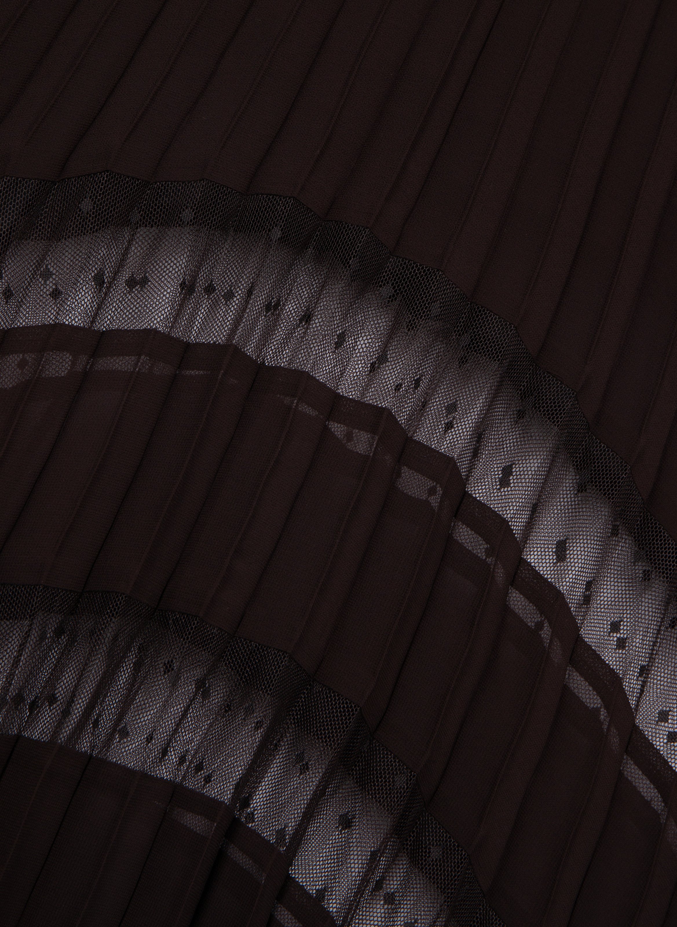 Robe longue plissée THE KOOPLES Marron