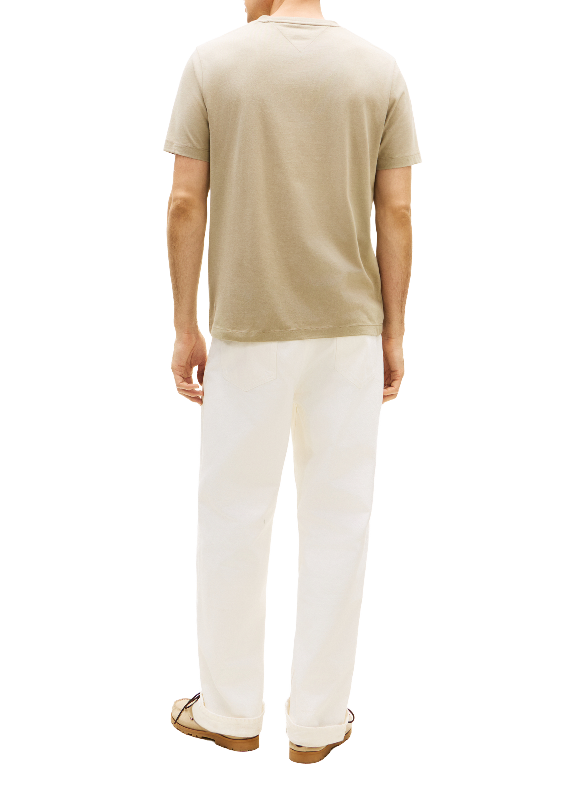 T-shirt à col en V TOMMY HILFIGER Beige