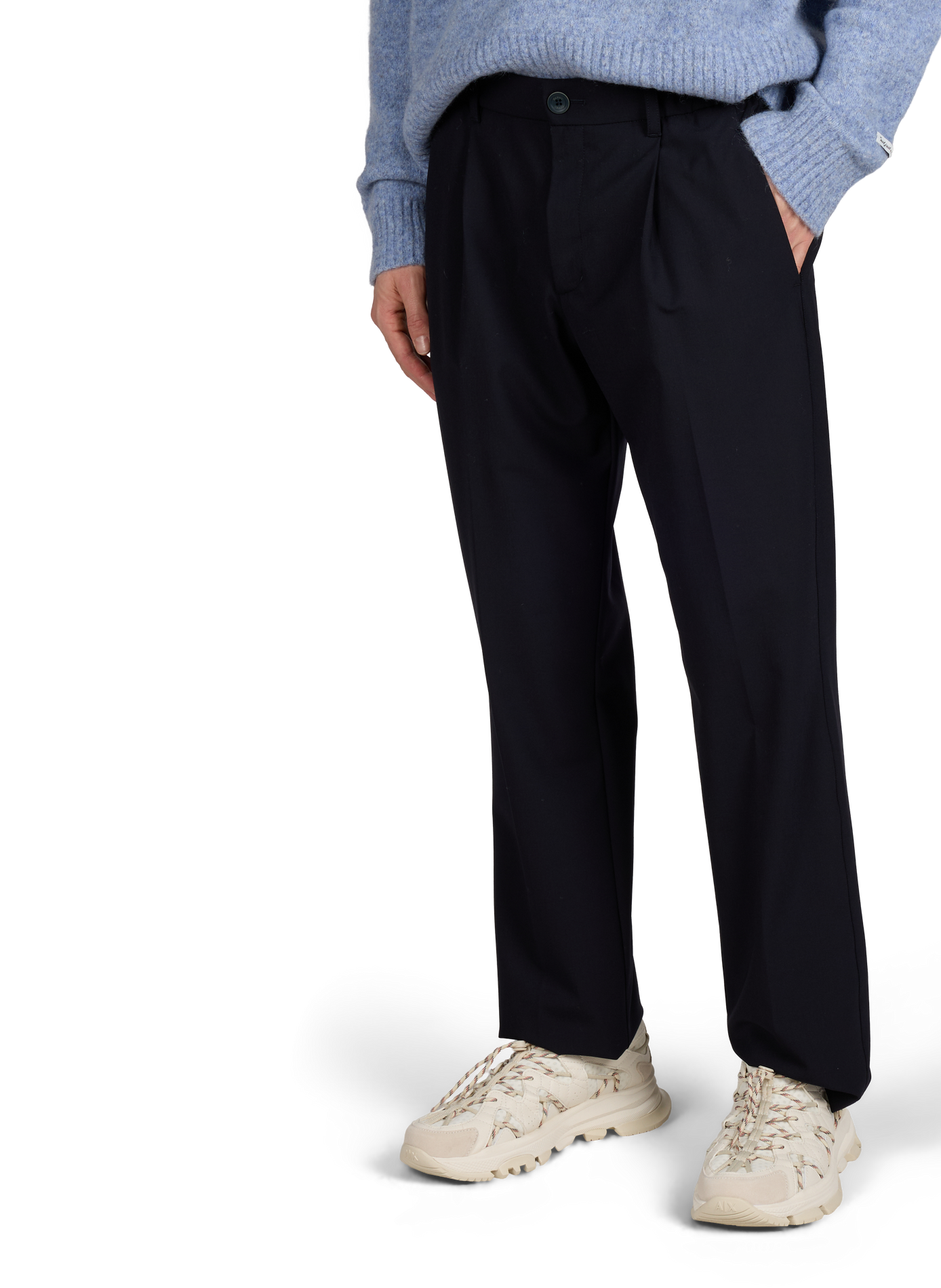 Solid color pants with drawstrings HERNO Blue