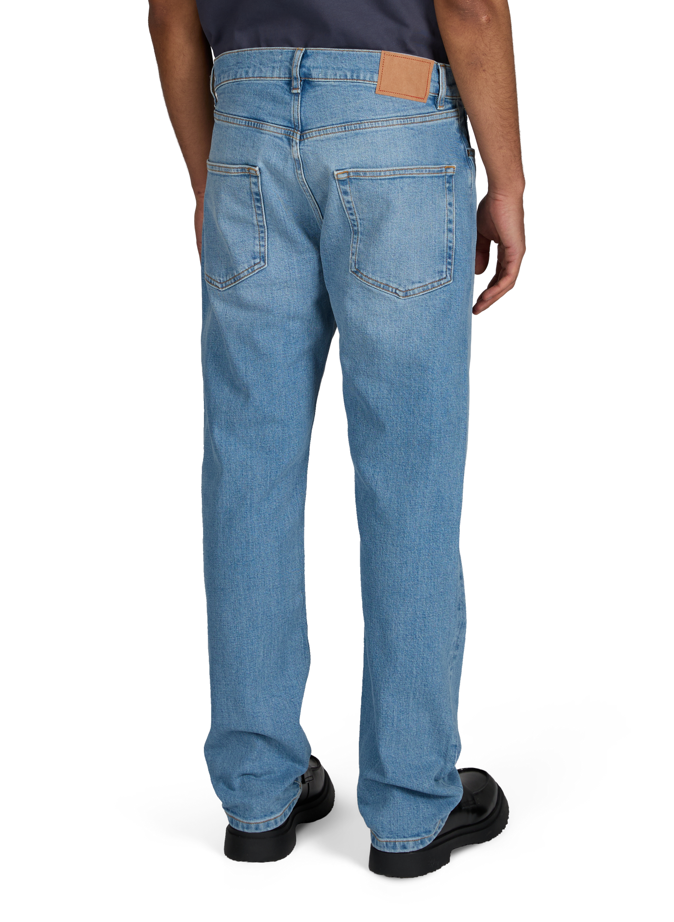 Straight-leg jeans in blended cotton JEANERICA DENIM Blue
