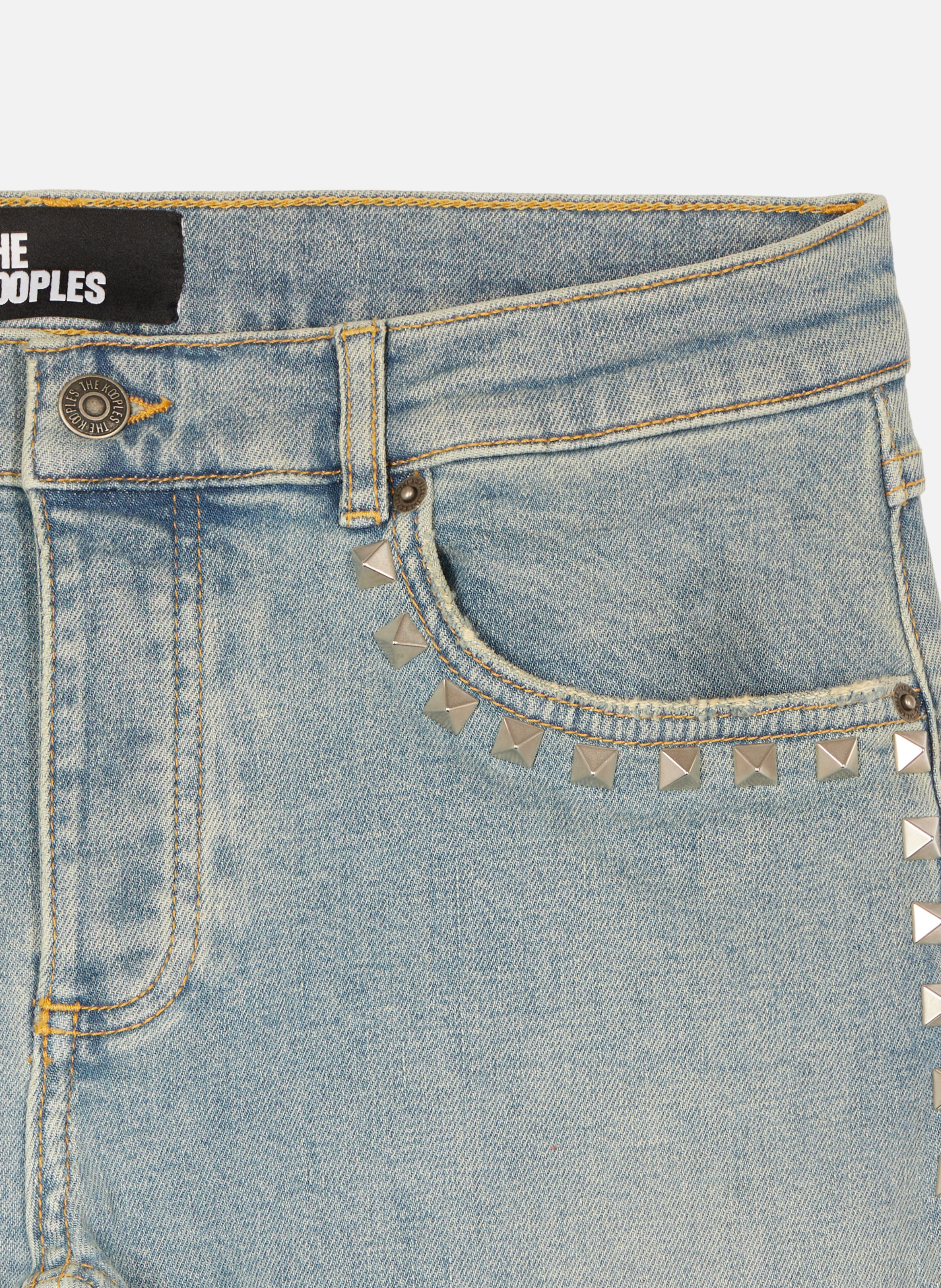 Jean slim long avec studs THE KOOPLES Bleu