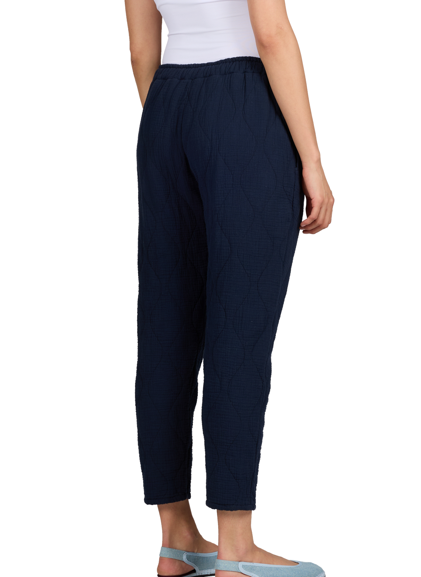 Quilted cotton Boston pants AOKYANOS Blue