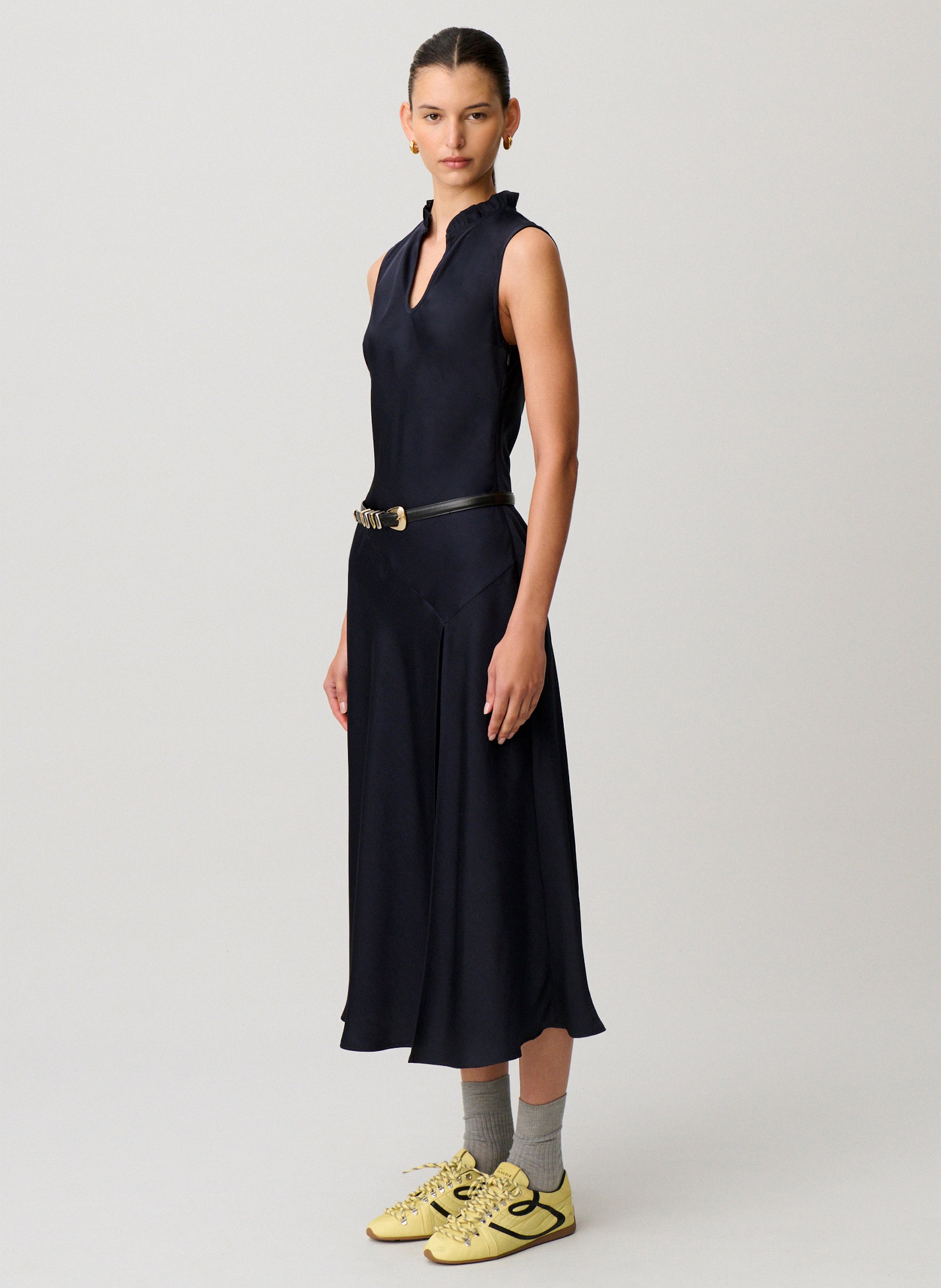 Robe longue col rond CLAUDIE PIERLOT Bleu