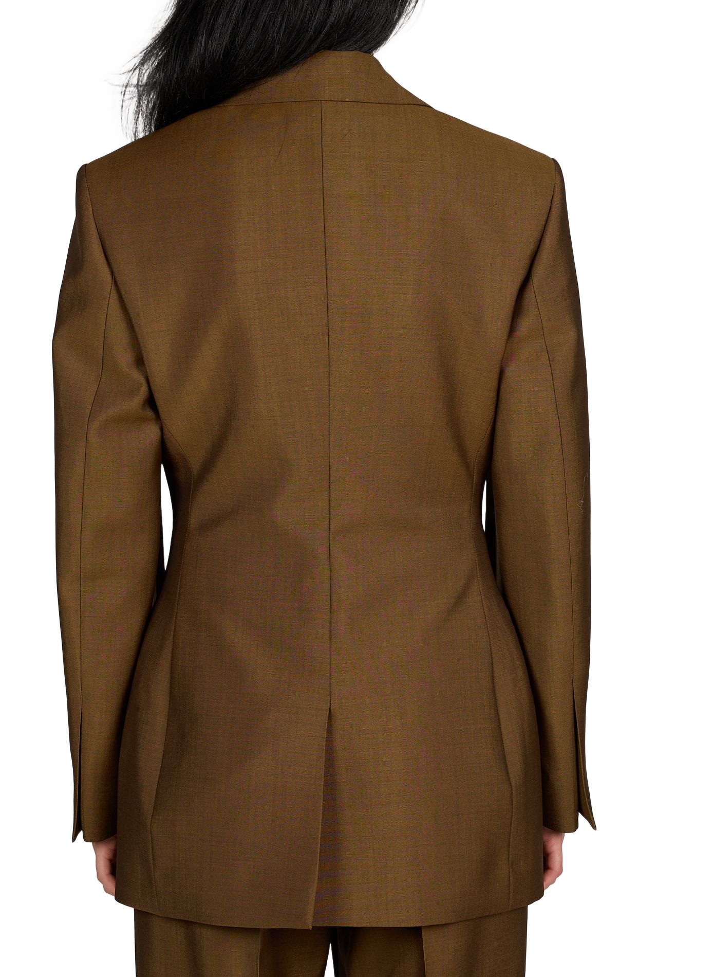Wool and mohair virgin wool blazer. ROHE FRAMES Brown