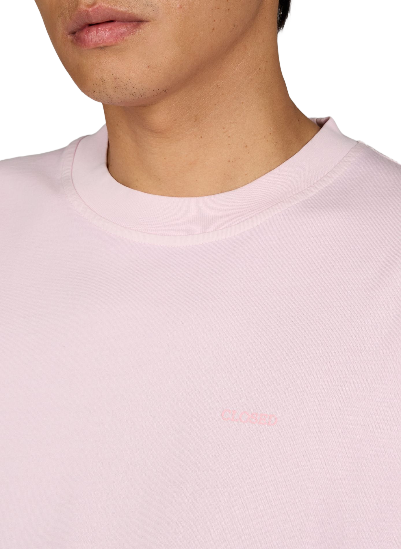 Straight-fit cotton T-shirt CLOSED Pink