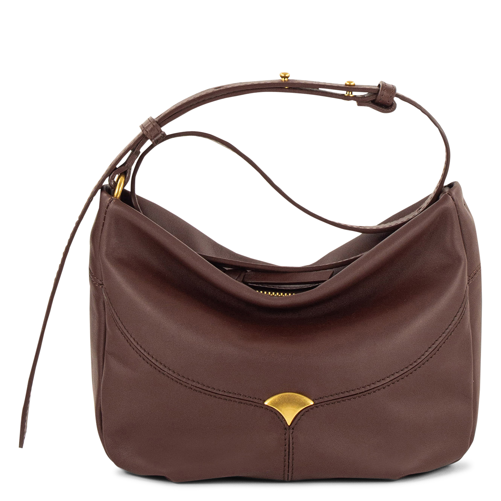 Sac porté épaule en cuir divilio small SESSUN Marron