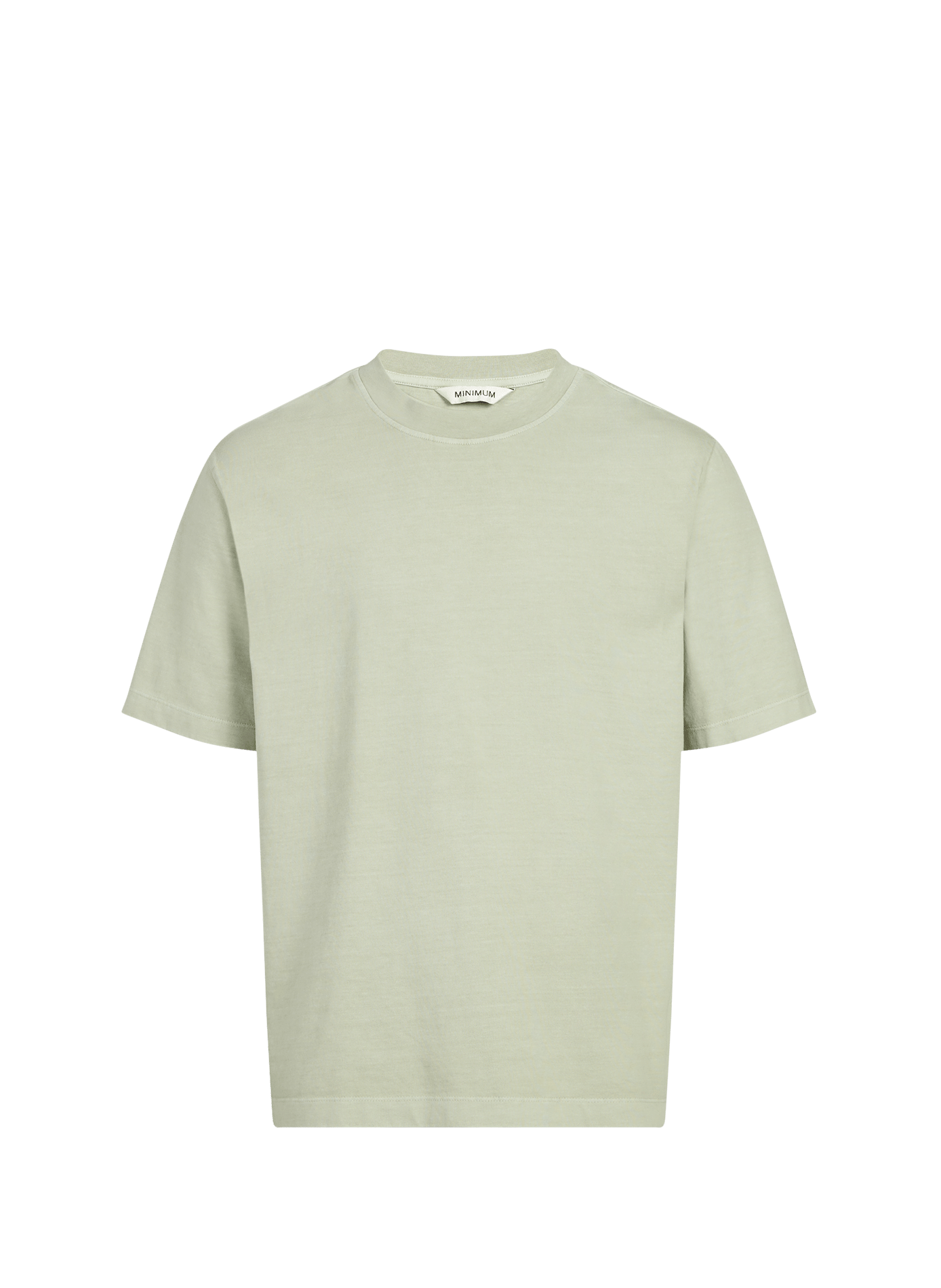 Straight short-sleeved cotton T-shirt MINIMUM Green