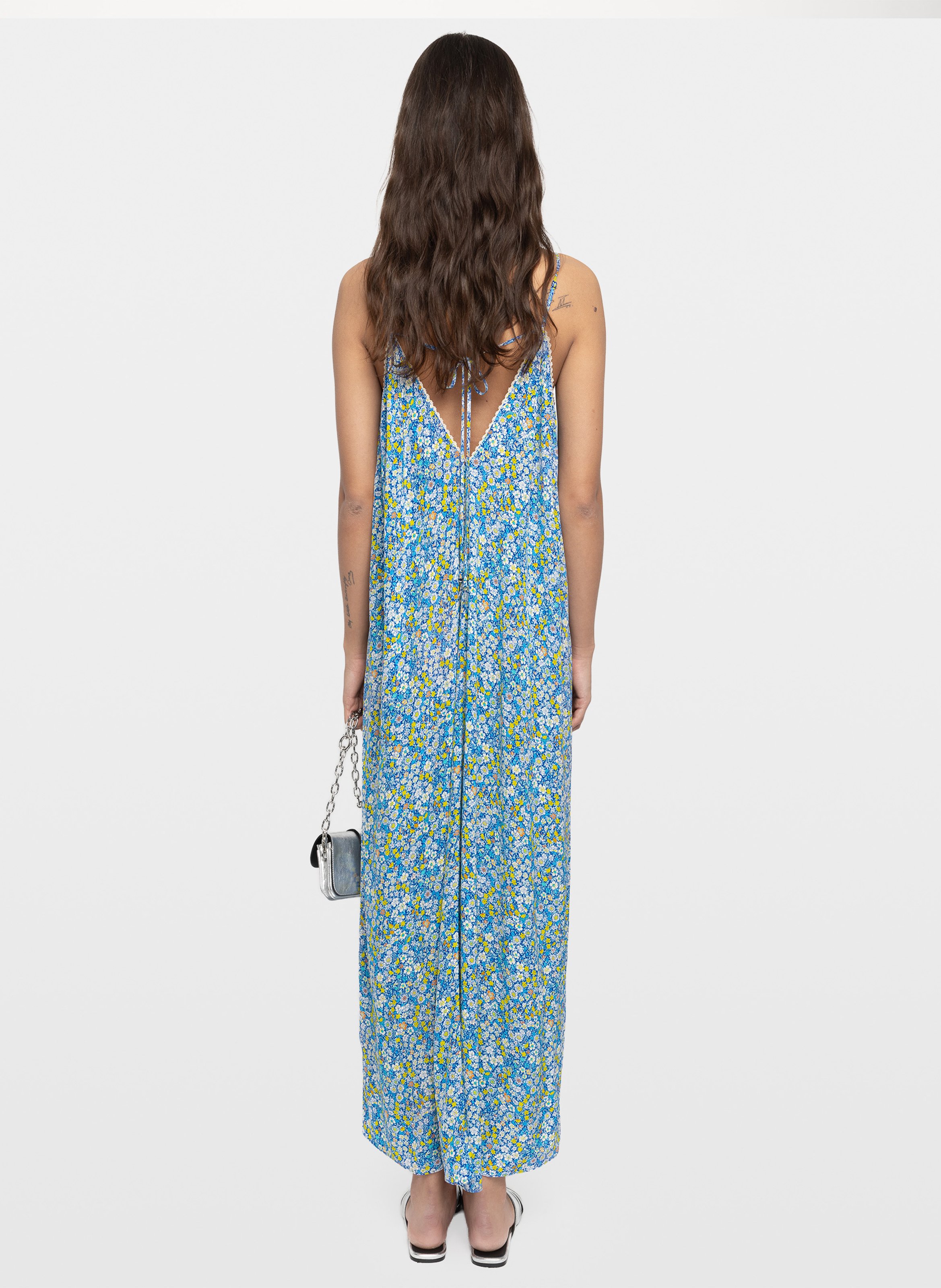 Robe longue col v imprimée ristym ZADIG&VOLTAIRE Jaune