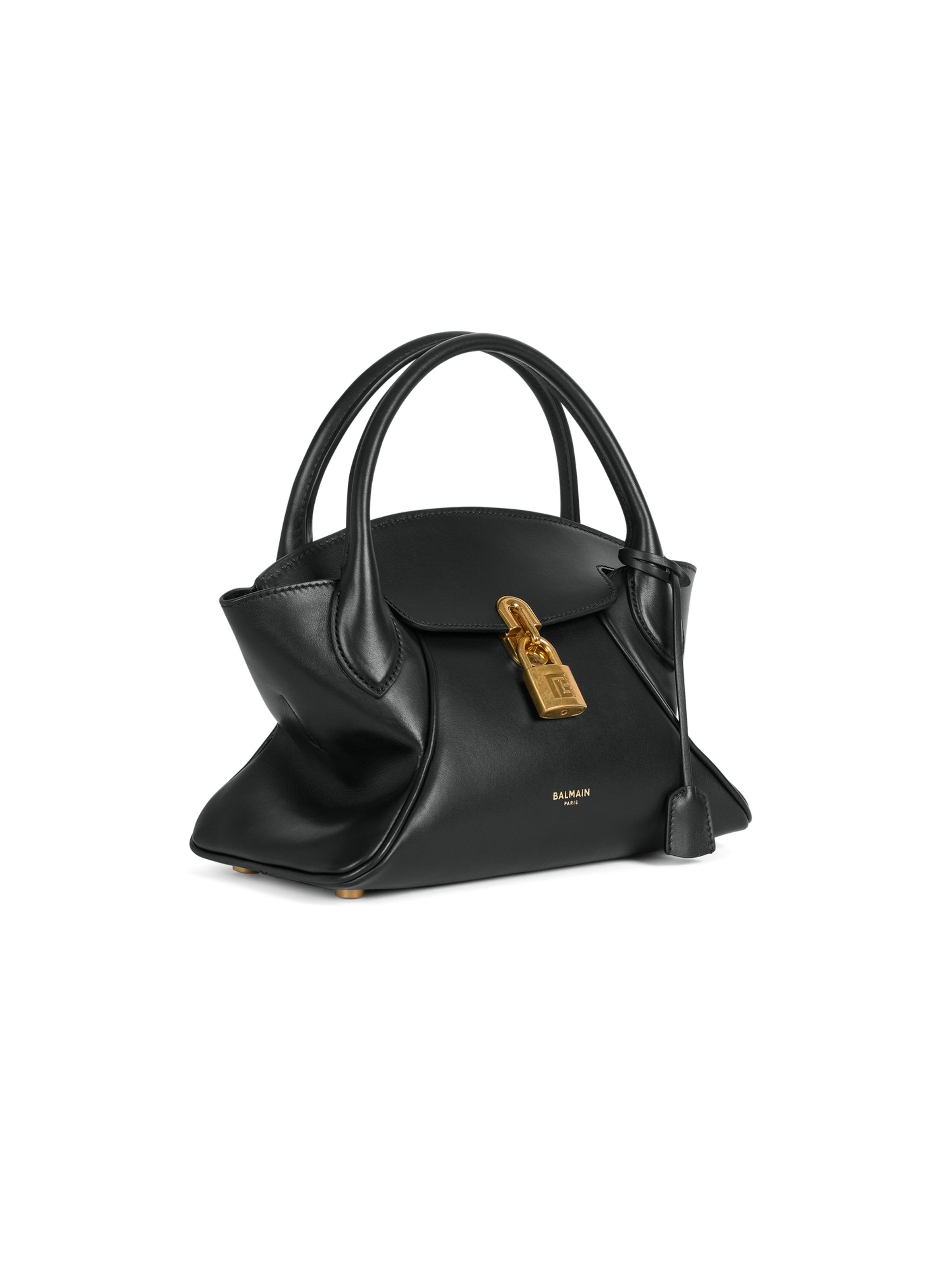 Sac pulse day small en cuir lisse BALMAIN Noir