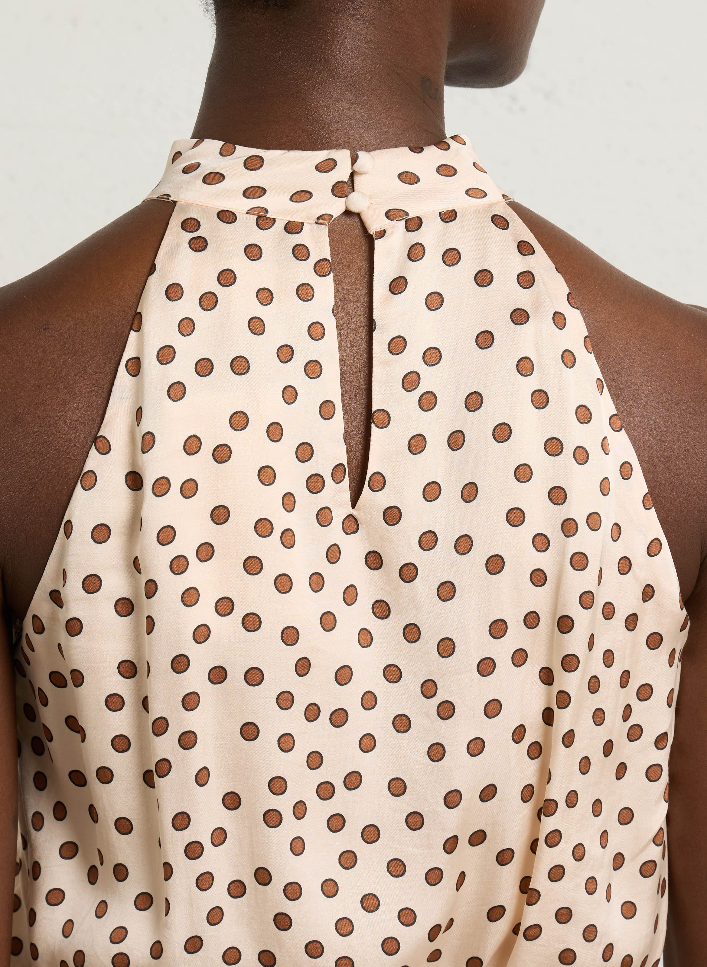 Robe courte à pois balrina MAISON 123 Blanc