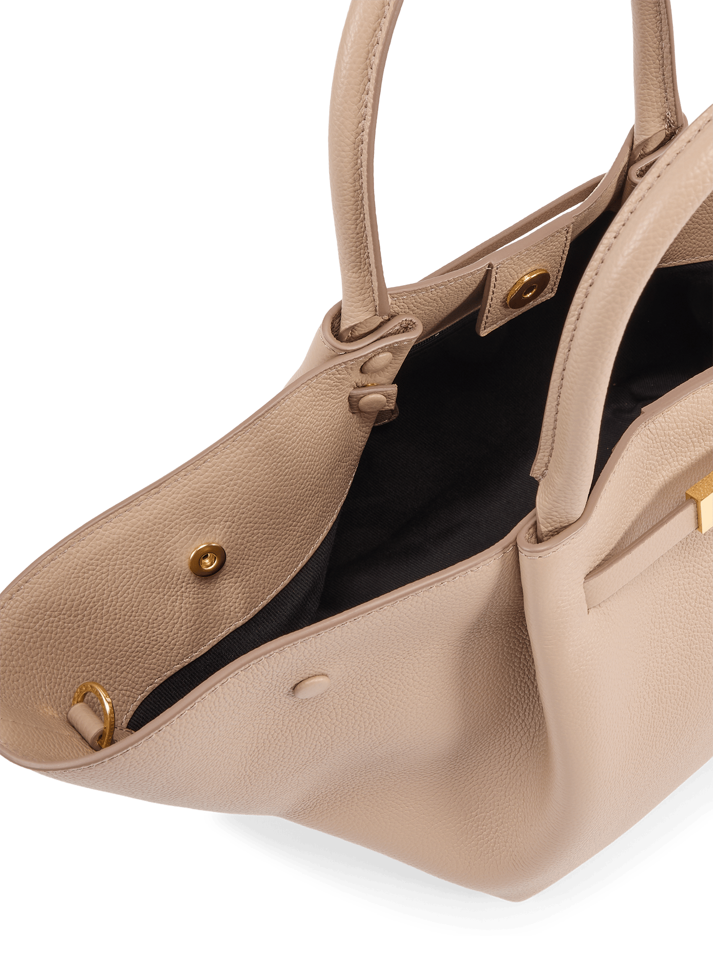 Gestreifter Ledertasche DEMELLIER LONDON Beige
